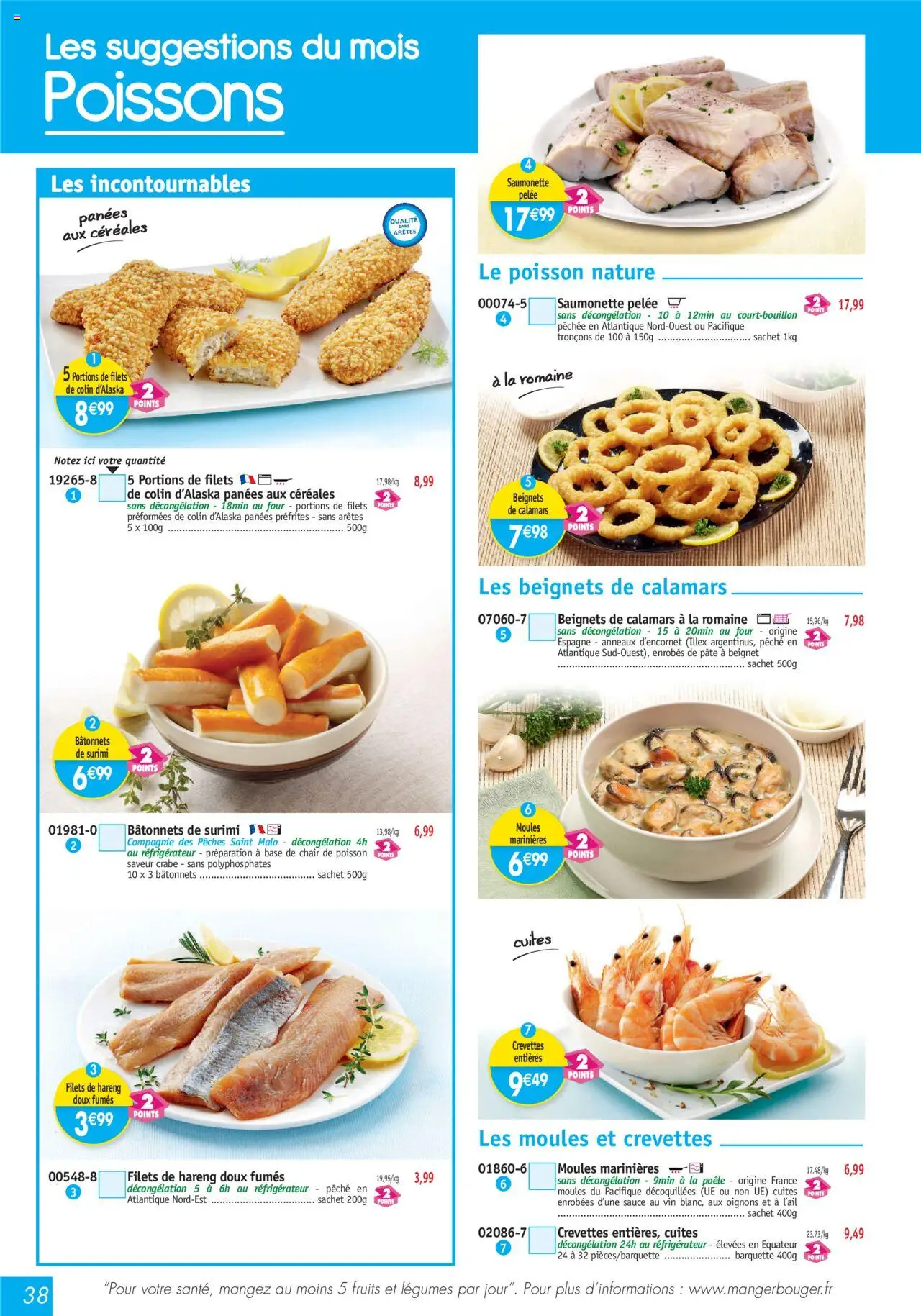  | Page: 38 | Produits: Pêche, Poêle, Crabe, Céréales