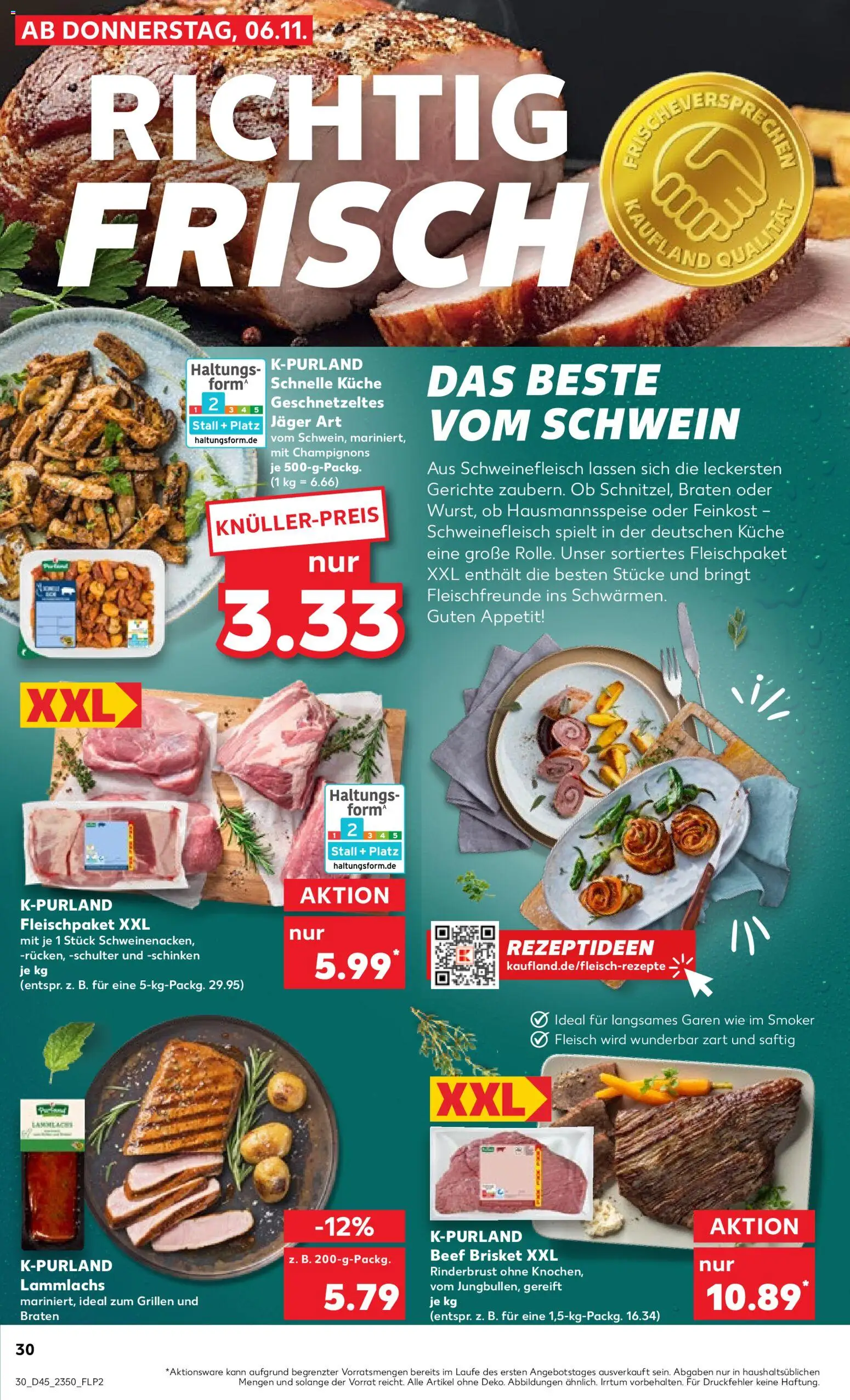 Kaufland prospekt Völklingen	 – gültig ab 09.11.2025 | Seite: 30 | Produkte: Küche, Champignons, Schinken, Fleisch