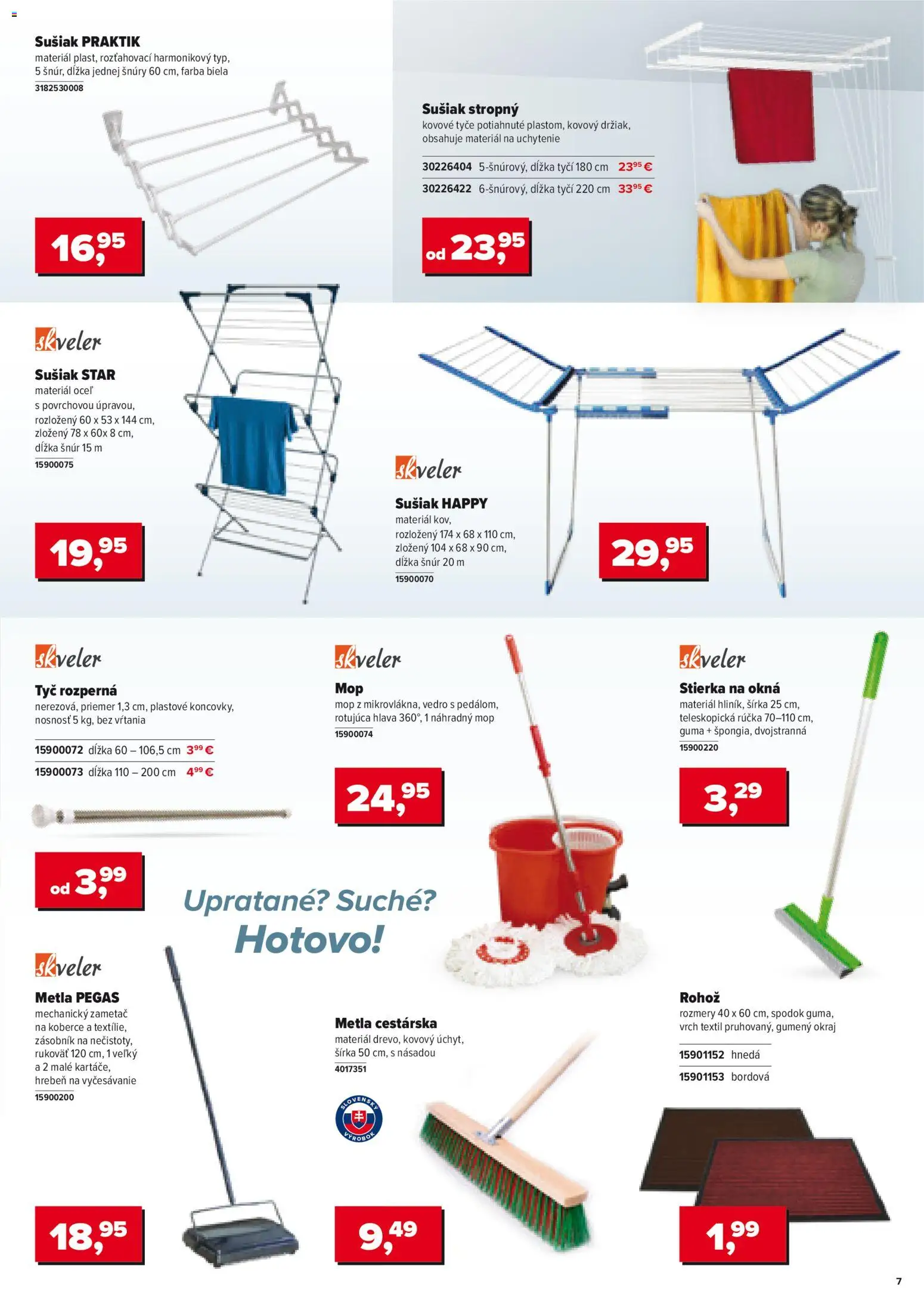 Nové Kinekus akcie – leták je platný od 01.11.2025 | Strana: 7 | Produkty: Mop, Hrebeň, Koberce