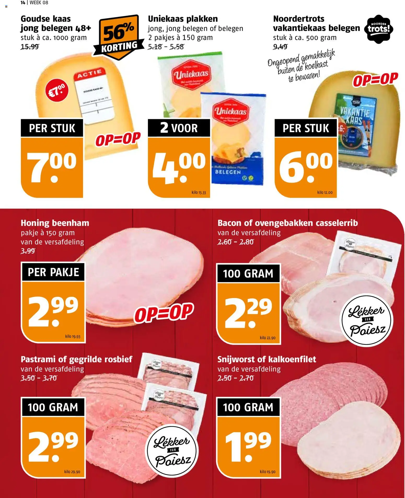 {H1} | Pagina: 14 | Producten: Kaas, Bacon, Koelkast