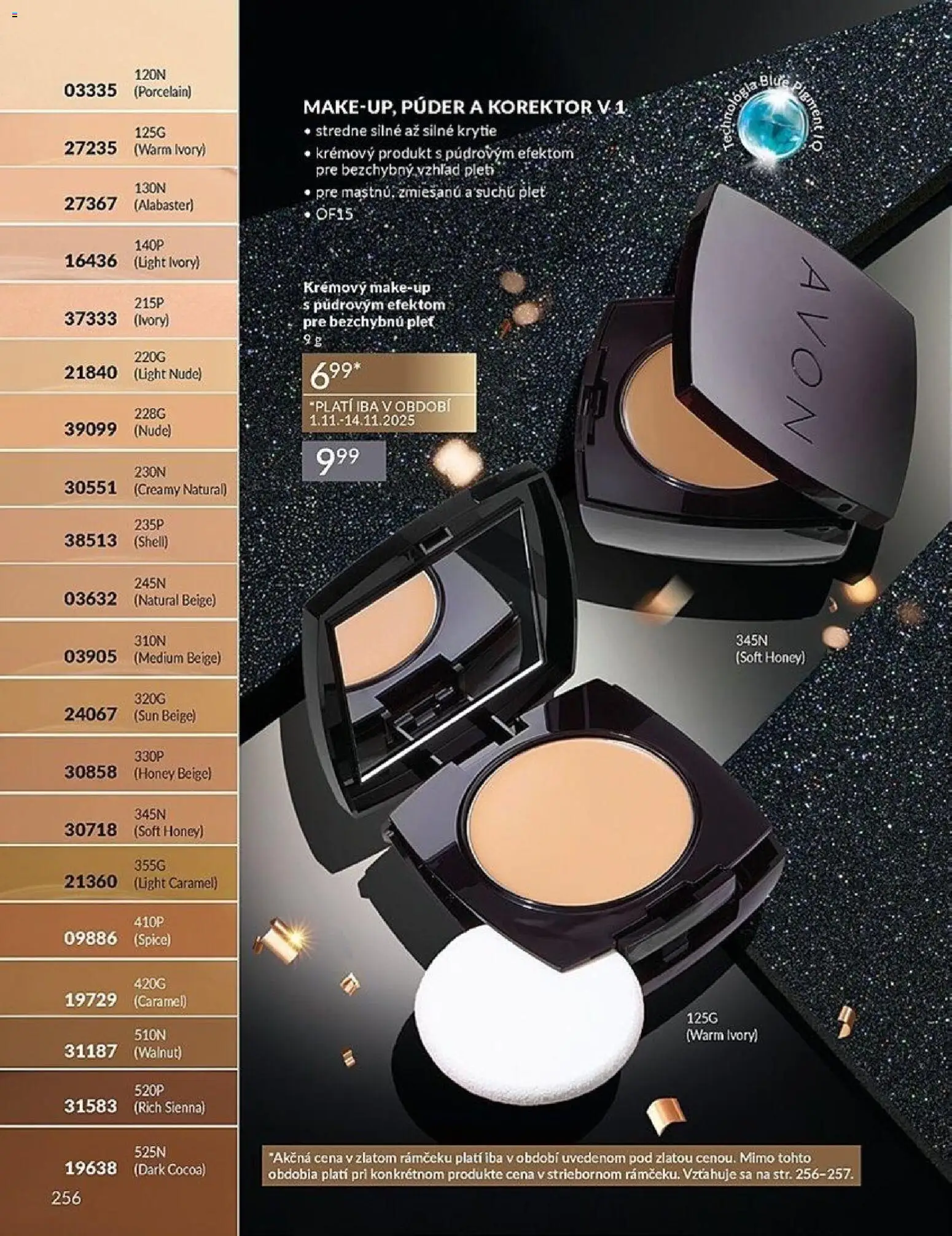 Nové Avon akcie – leták je platný od 01.11.2025 | Strana: 256 | Produkty: Korektor, Púder