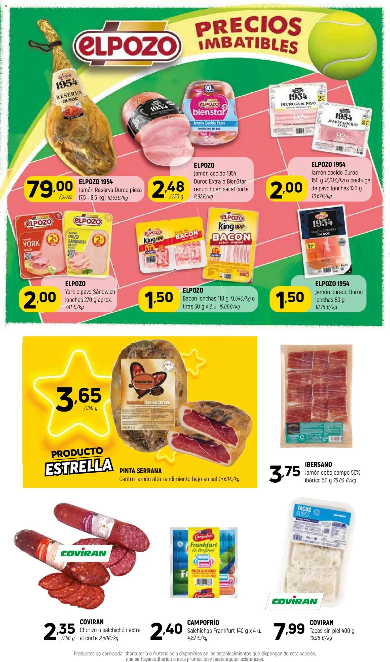 Coviran - Badajoz │ válido desde el 24.02.2026 | Página: 4 | Productos: Jamón, Jamón cocido, Tacos