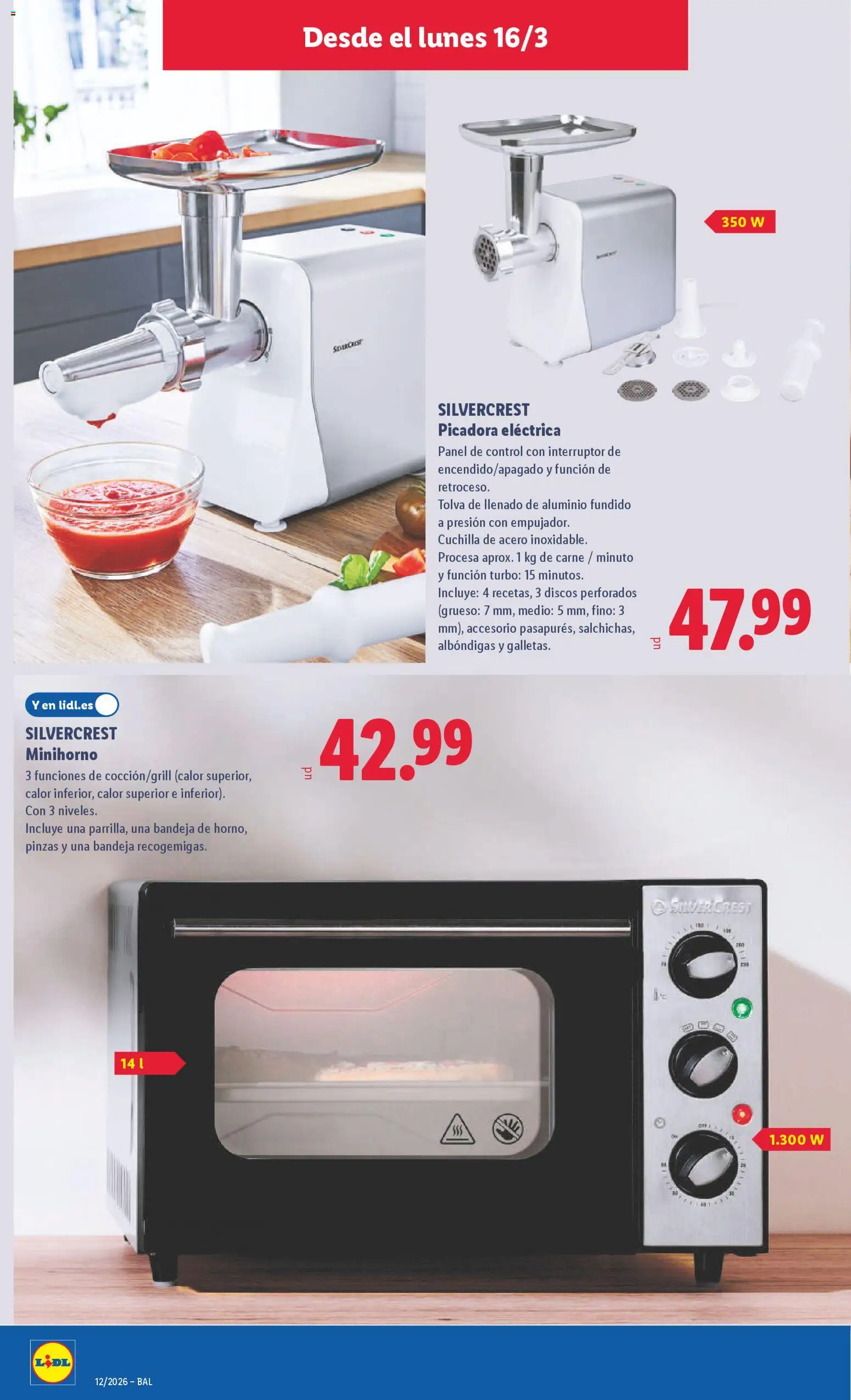 Lidl folleto de bazar │ válido desde el 16.03.2026 | Página: 12 | Productos: Bandeja