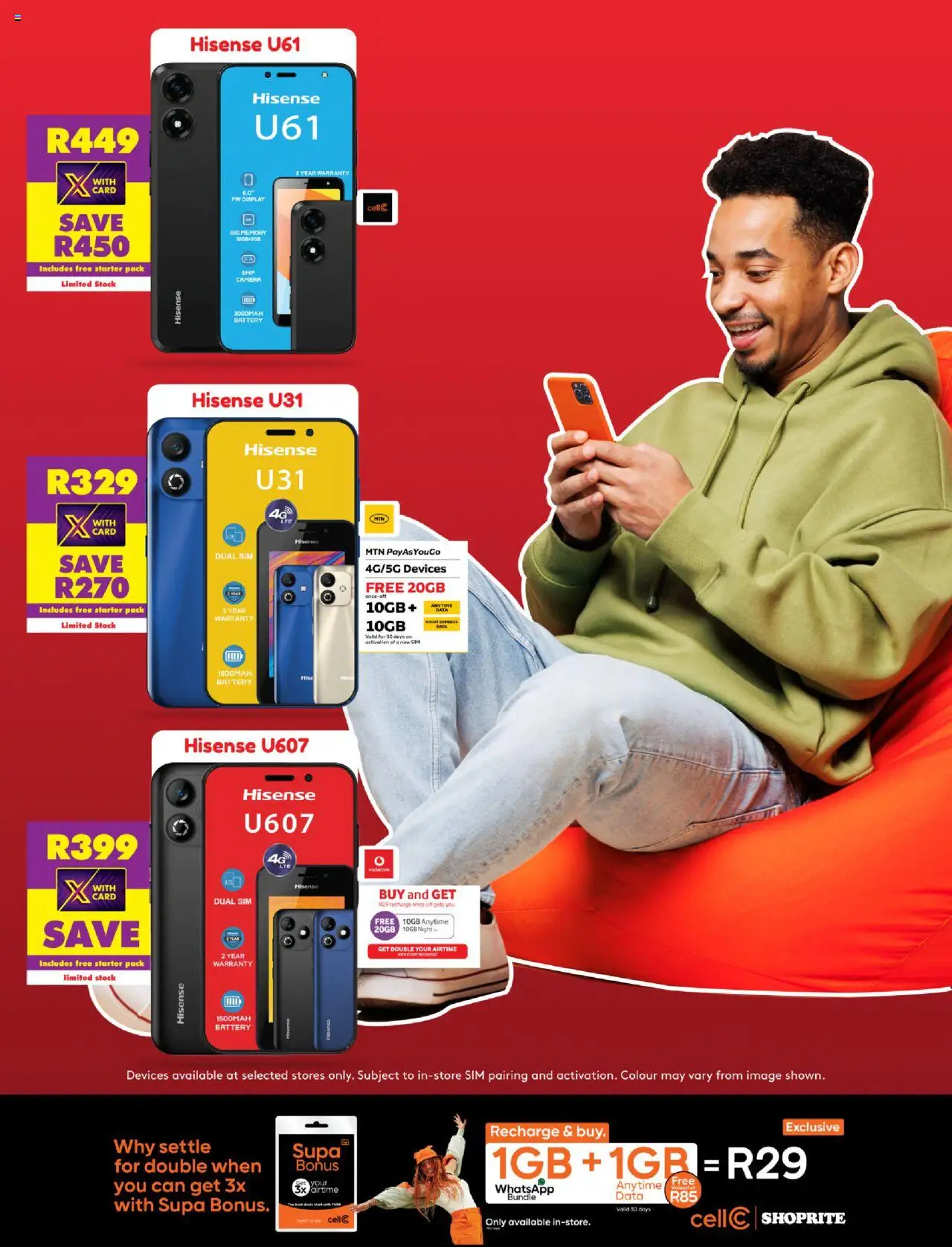 New Shoprite catalogue – valid from 20.10.2025 | Page: 2 | Products: Sim, Camera, Battery, Stock