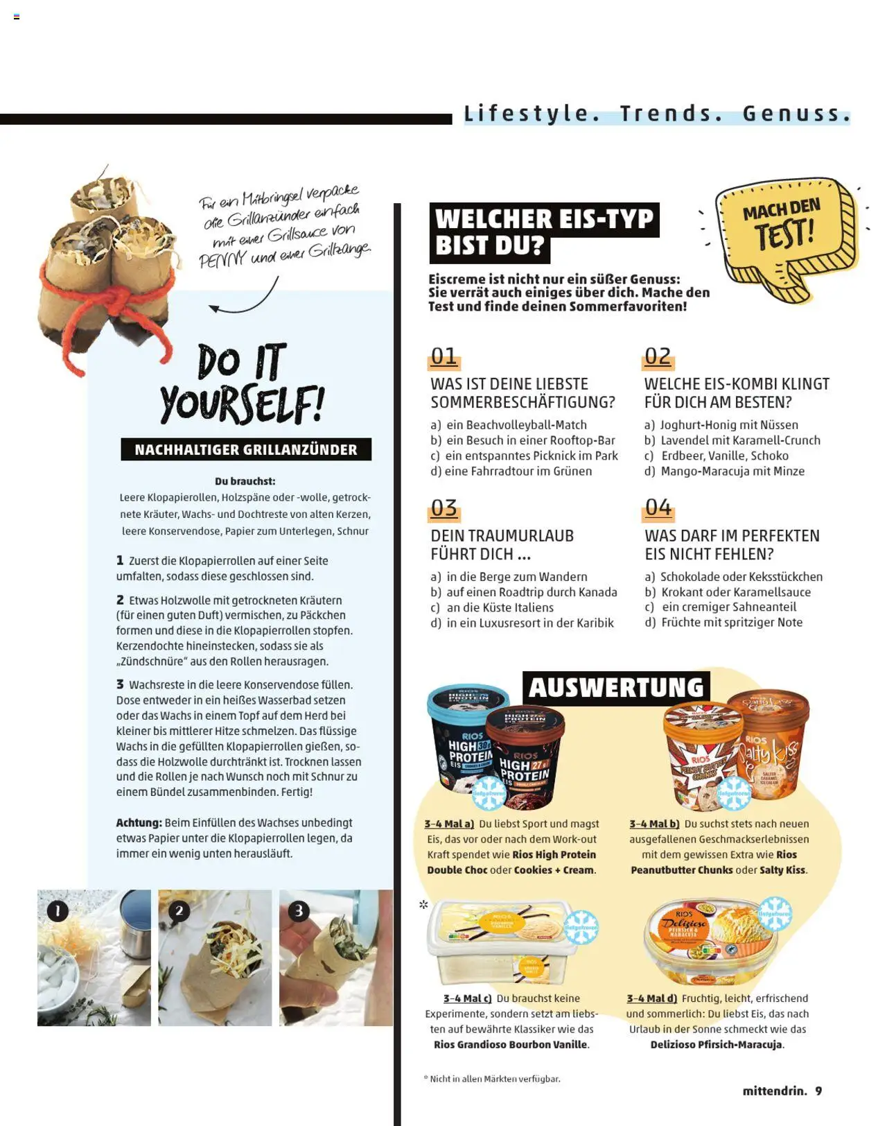 Penny  Kundenmagazin Sommer - gültig ab dem 13.06.2025 | Seite: 9 | Produkte: Herd, Schokolade, Duft, Eis