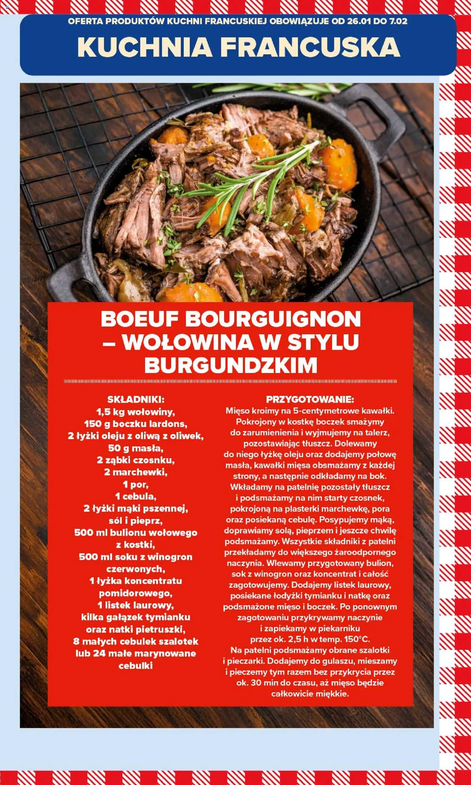 Carrefour Gazetka - Kuchnia Francuska od 26.01.2026 | Strona: 15 | Produkty: Patelnie, Boczek, Sok, Wołowina