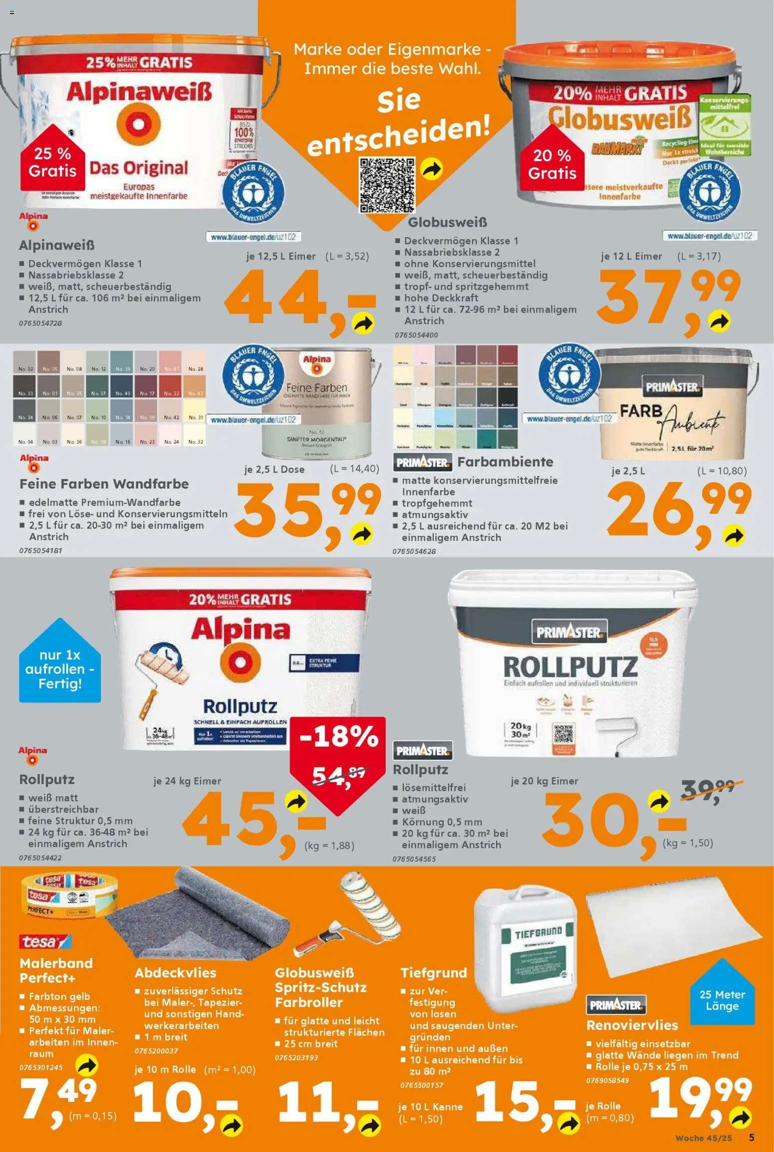Globus Baumarkt - Rheinland-Pfalz – gültig ab 03.11.2025 | Seite: 5 | Produkte: Wandfarbe