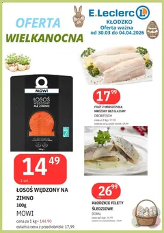 Pogląd oferty "E.Leclerc gazetka - Kłodzko I" - ważna od 30.03.2026 | Strona: 7 | Produkty: Łosoś wędzony, Łosoś