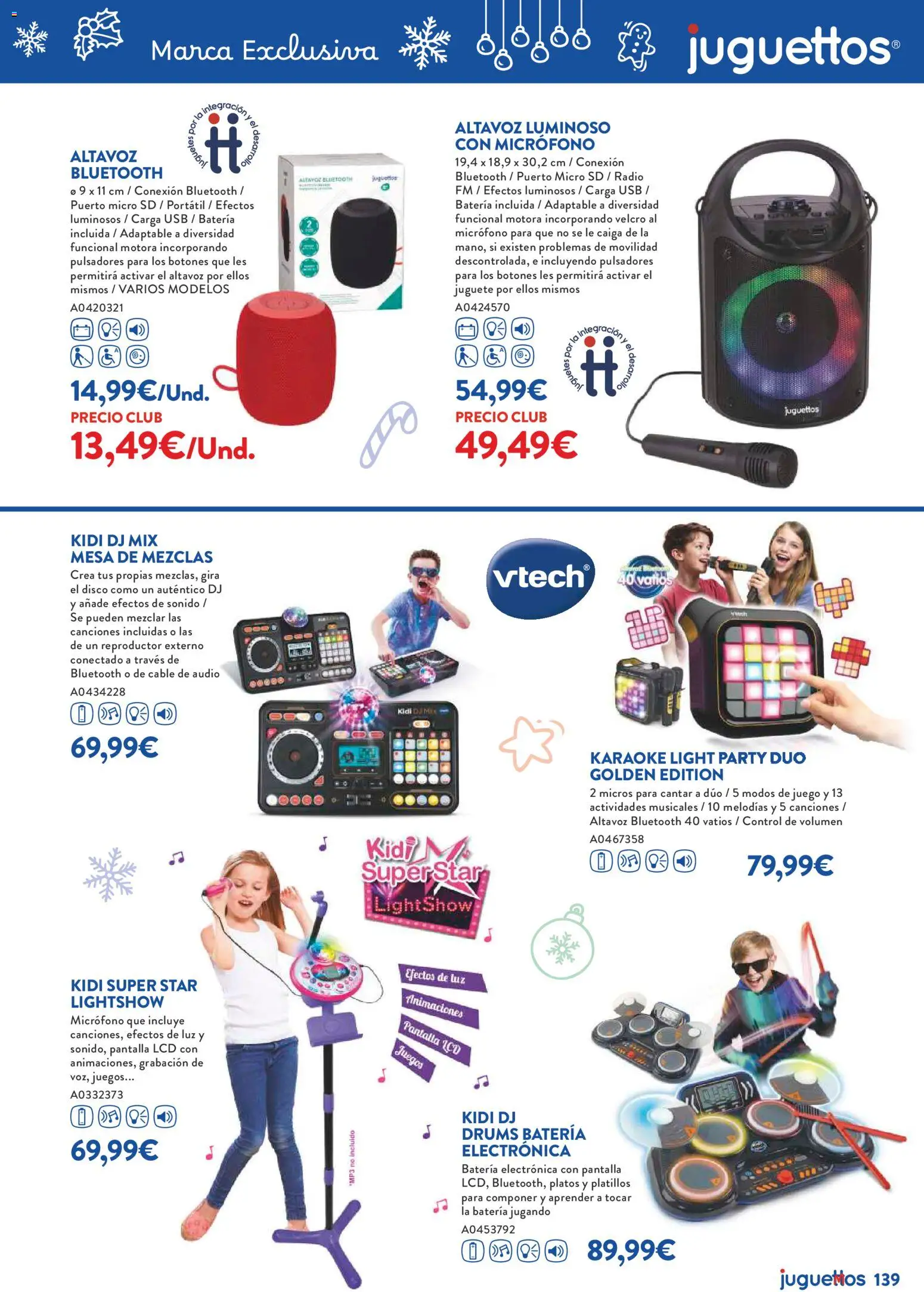 Juguettos catálogo Navidad │ válido desde el 27.10.2025 | Página: 139 | Productos: Altavoz, USB, Mesa, Batería