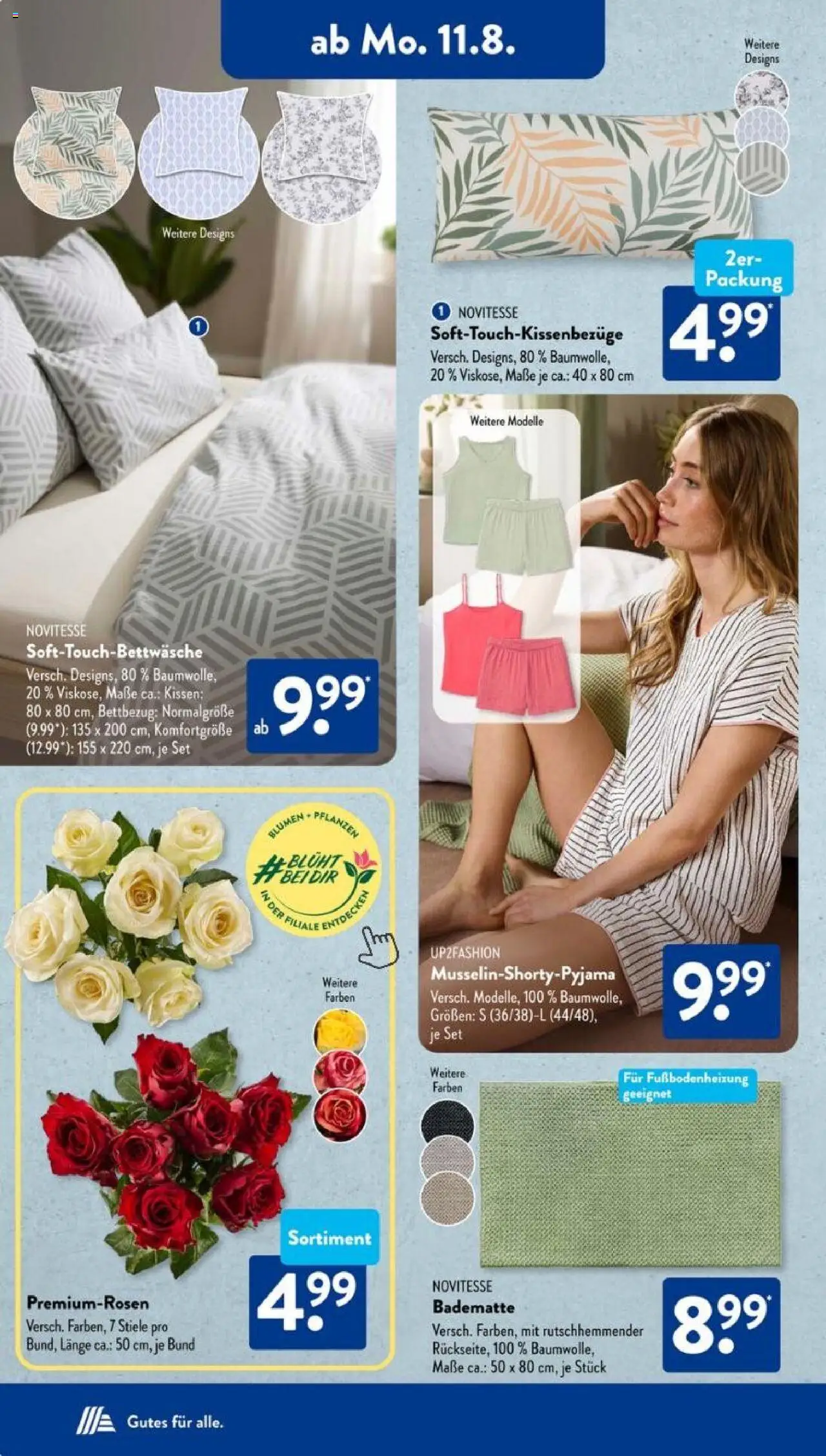 Aldi Süd Prospekt 	 - gültig ab dem 11.08.2025 | Seite: 6 | Produkte: Up2fashion, Blumen