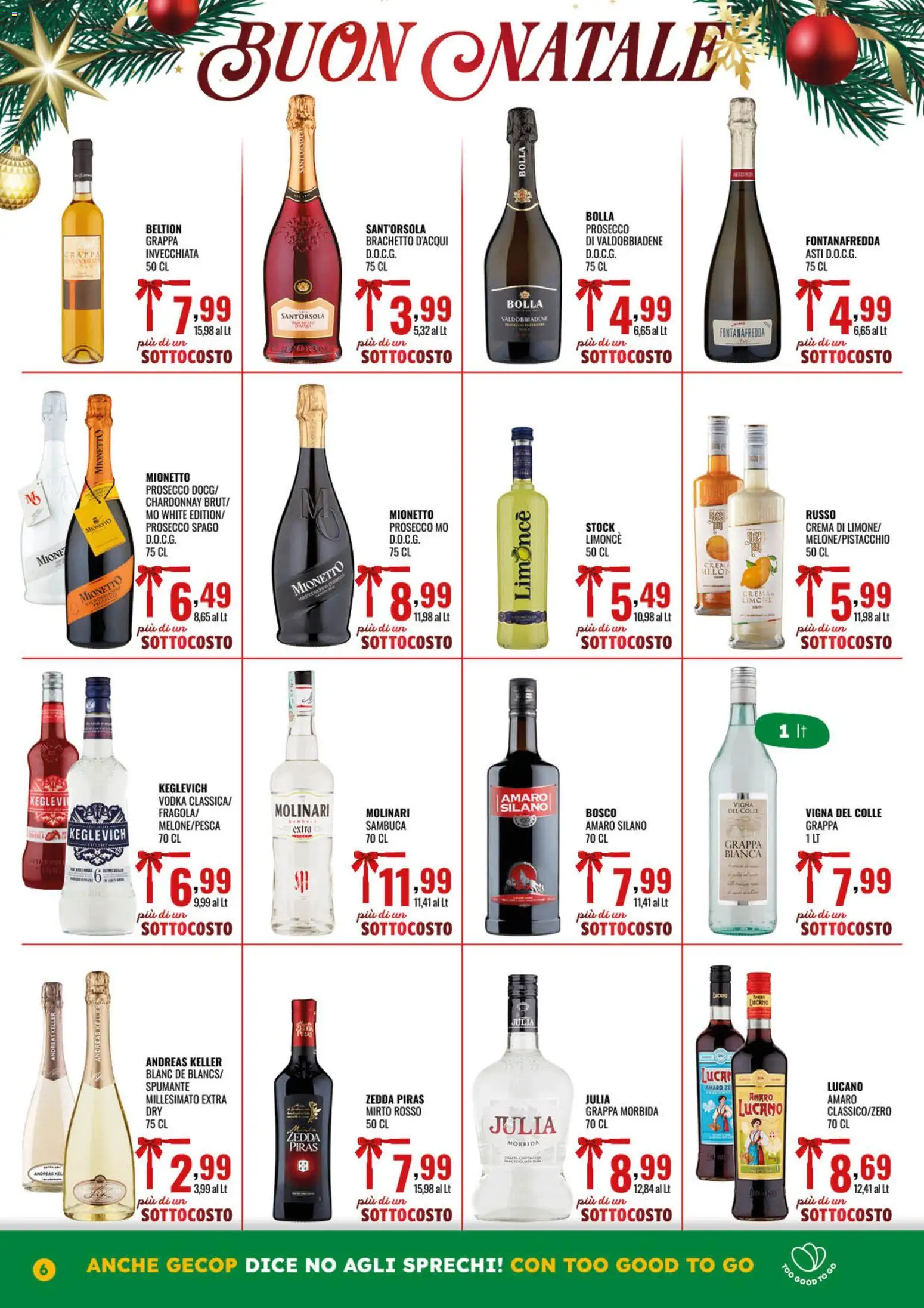 Volantino GECOP del 15.12.2025 | Pagina: 6 | Prodotti: Crema, Vodka, Limone, Spumante