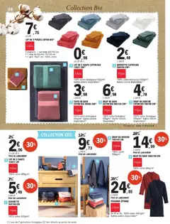 E.Leclerc - Prévisualisation de TAPIS DE BAIN COTON BIO 50X80 CM(1), 100% coton biologique 850g/m². Autres coloris disponibles (2) valide à partir de 26.12.2025 | Page: 26