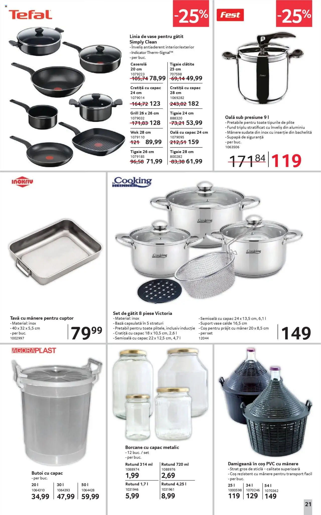 Noul catalog Selgros – valabil de la 19.09.2025 | Pagină: 21 | Produse: Cuptor, Tigaie, Grill, Coș