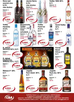 CBA Komfos leták platný od 23.10.2025 | Strana: 11 | Produkty: Becherovka, Metaxa, Vodka, Rum