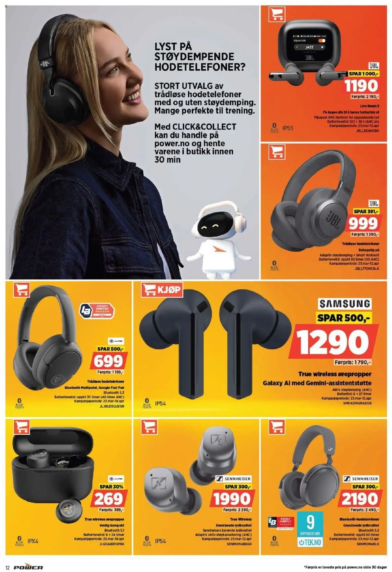 {H1} | Side: 12 | Produkter: Clémentine, Lyd, Hodetelefoner, Ørepropper