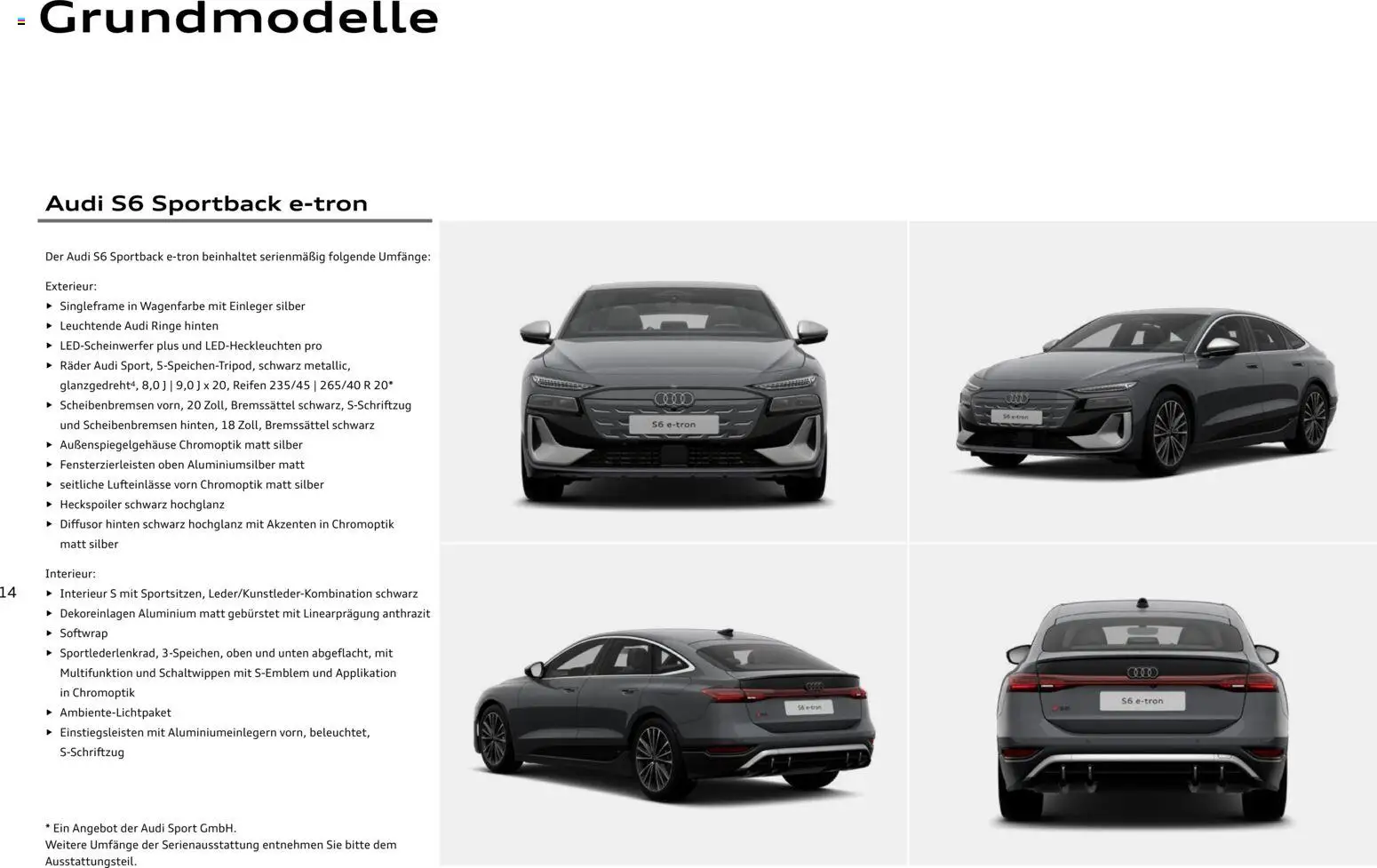 Audi  A6 e-tron – gültig ab 01.10.2025 | Seite: 14