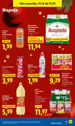 Pogląd oferty "Lidl Gazetka" - ważna od 11.12.2025 | Strona: 61 | Produkty: Winogrono, Muszynianka, Porzeczka, Sok
