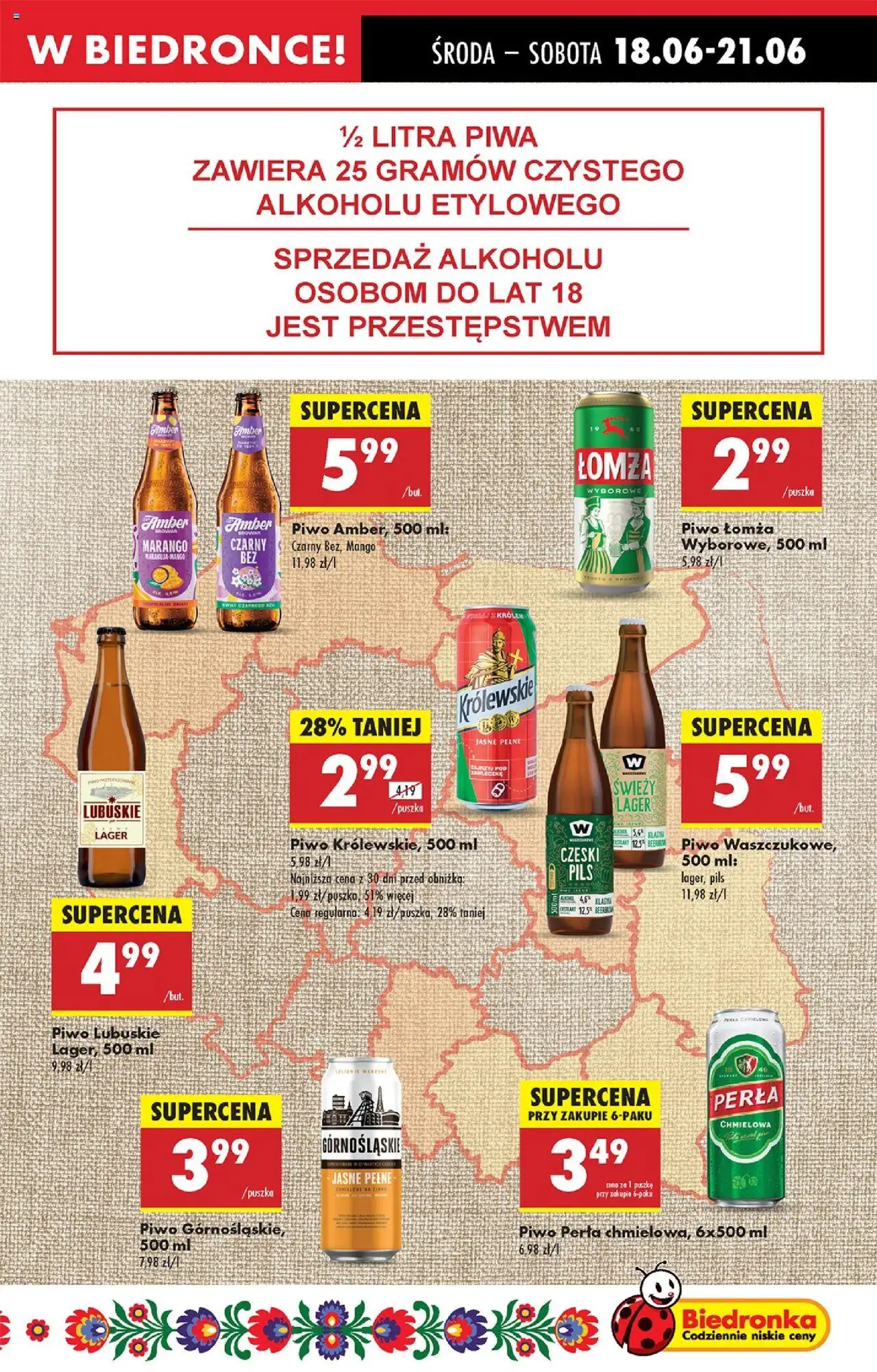 Biedronka gazetka - Oferta W tym tygodniu od 18.06.2025 | Strona: 49 | Produkty: Mango, Piwo perła, Piwo
