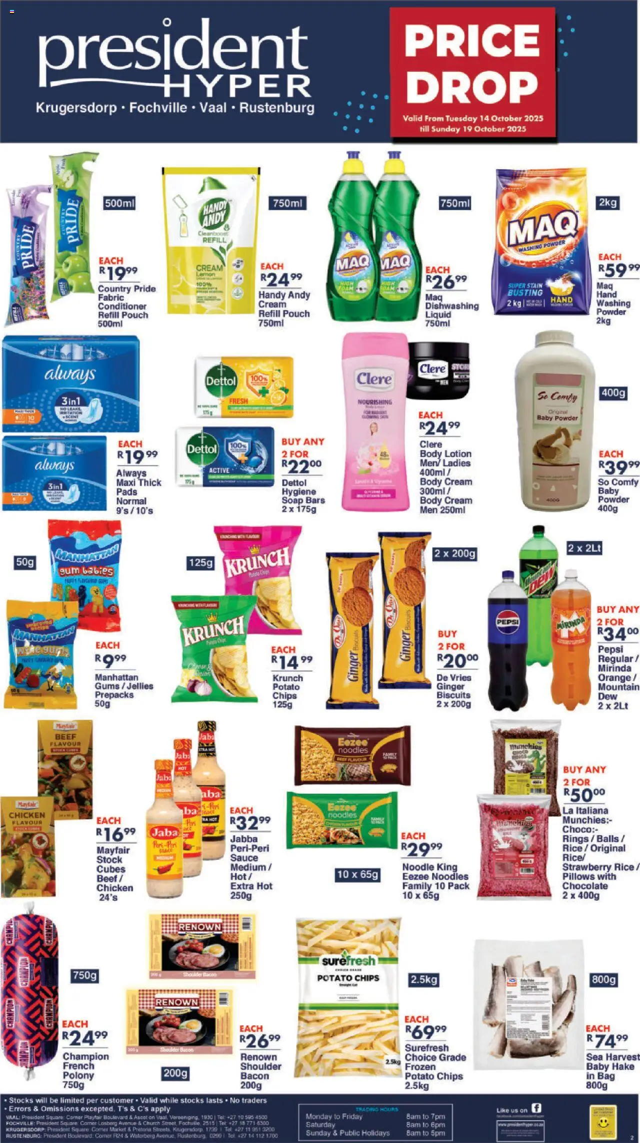 New President Hyper catalogue – valid from 14.10.2025 | Page: 2 | Products: Polony, Noodles, Cream, Stock