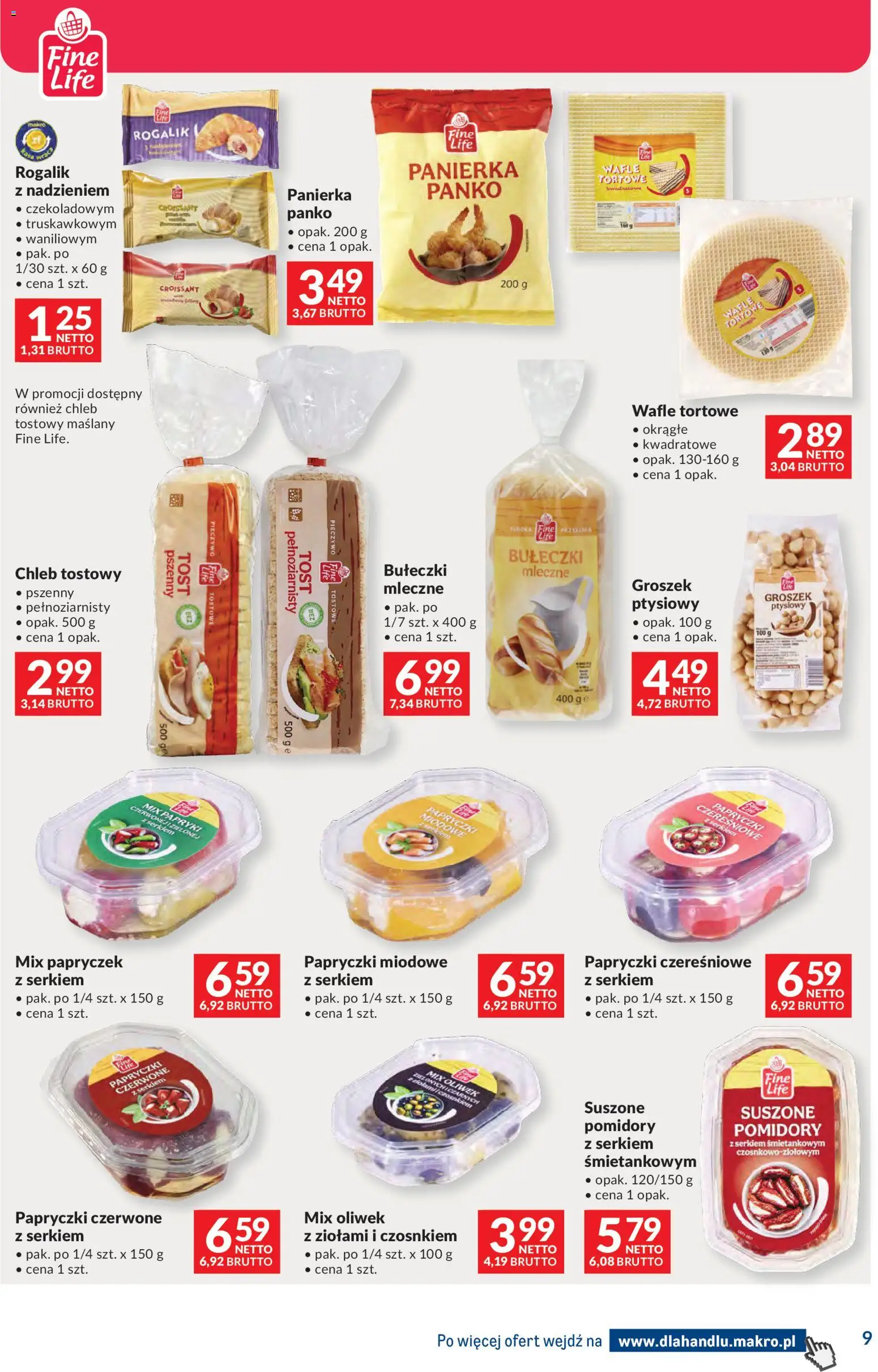 Makro Gazetka - Dystrybucja do sklepów od 25.11.2025 | Strona: 9 | Produkty: Chleb tostowy, Papryczki czereśniowe, Groszek ptysiowy, Pomidory suszone