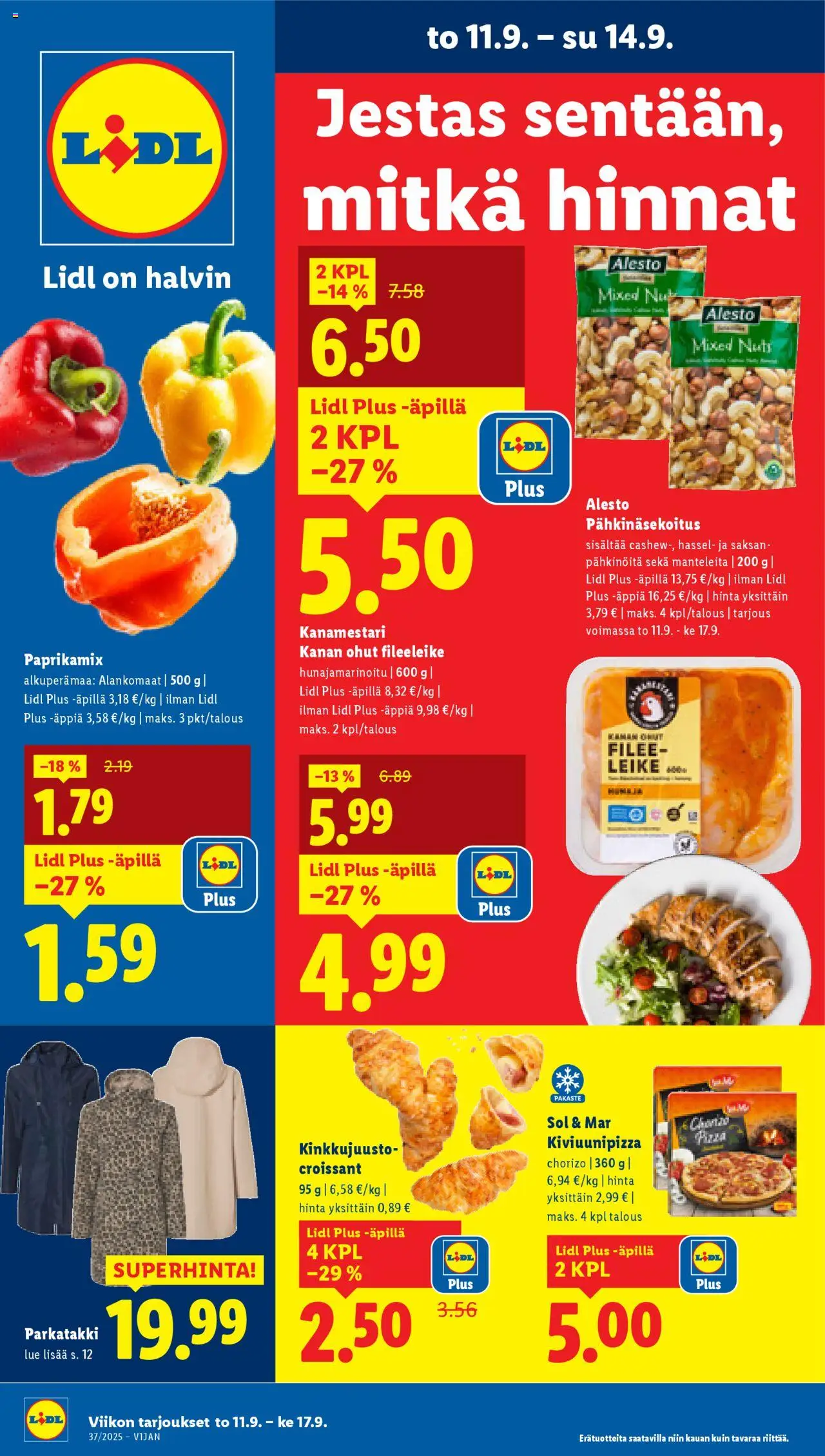 Lidl tarjoukset - Rovaniemi – voimassa 11.09.2025 alkaen | Sivu: 1 | Tuotteet: Chorizo