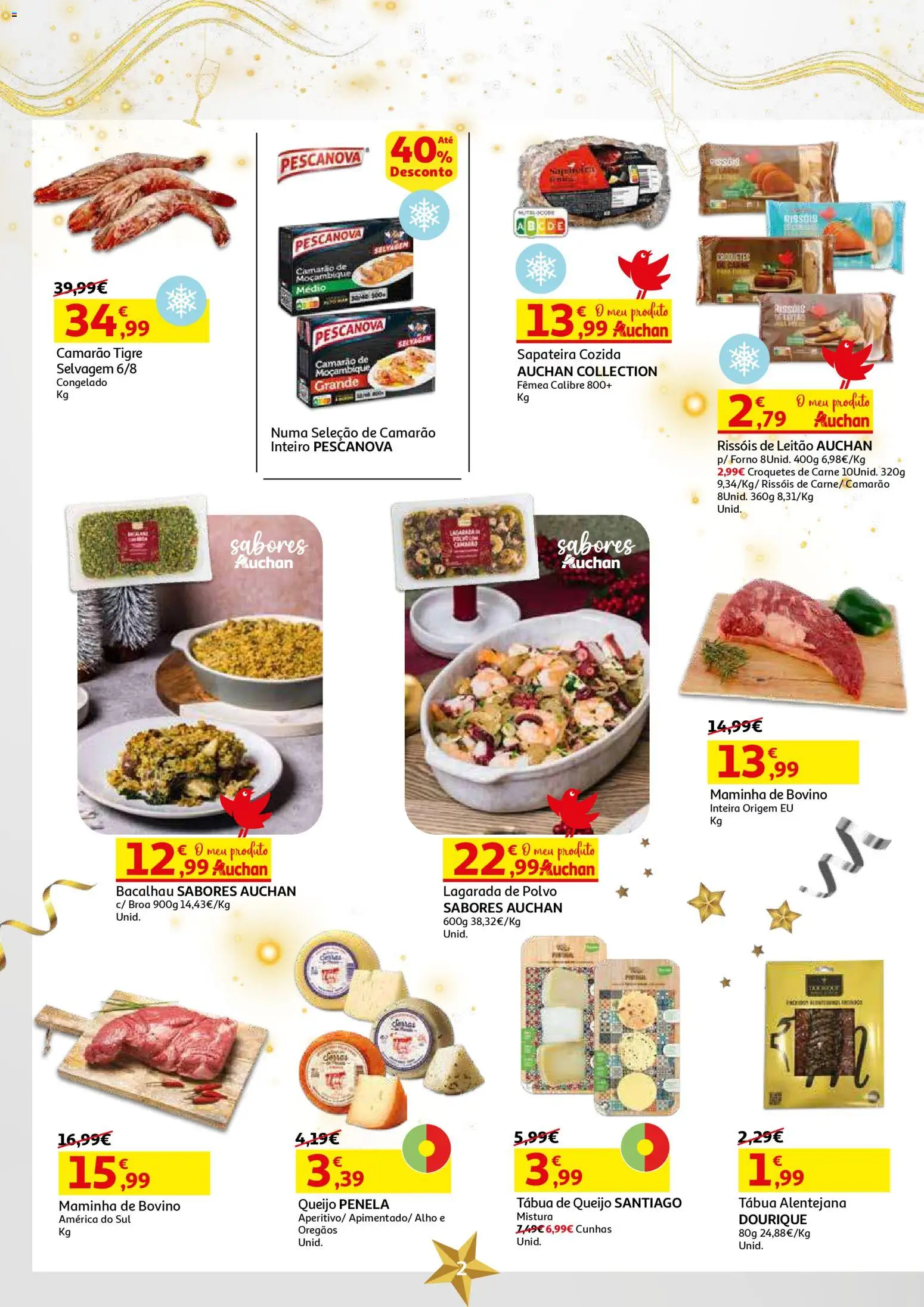 Auchan - Onde o Ano Novo acontece │ válido de 26.12.2025 | Página: 2 | Produtos: Tábua, Orégãos, Sapateira, Carne