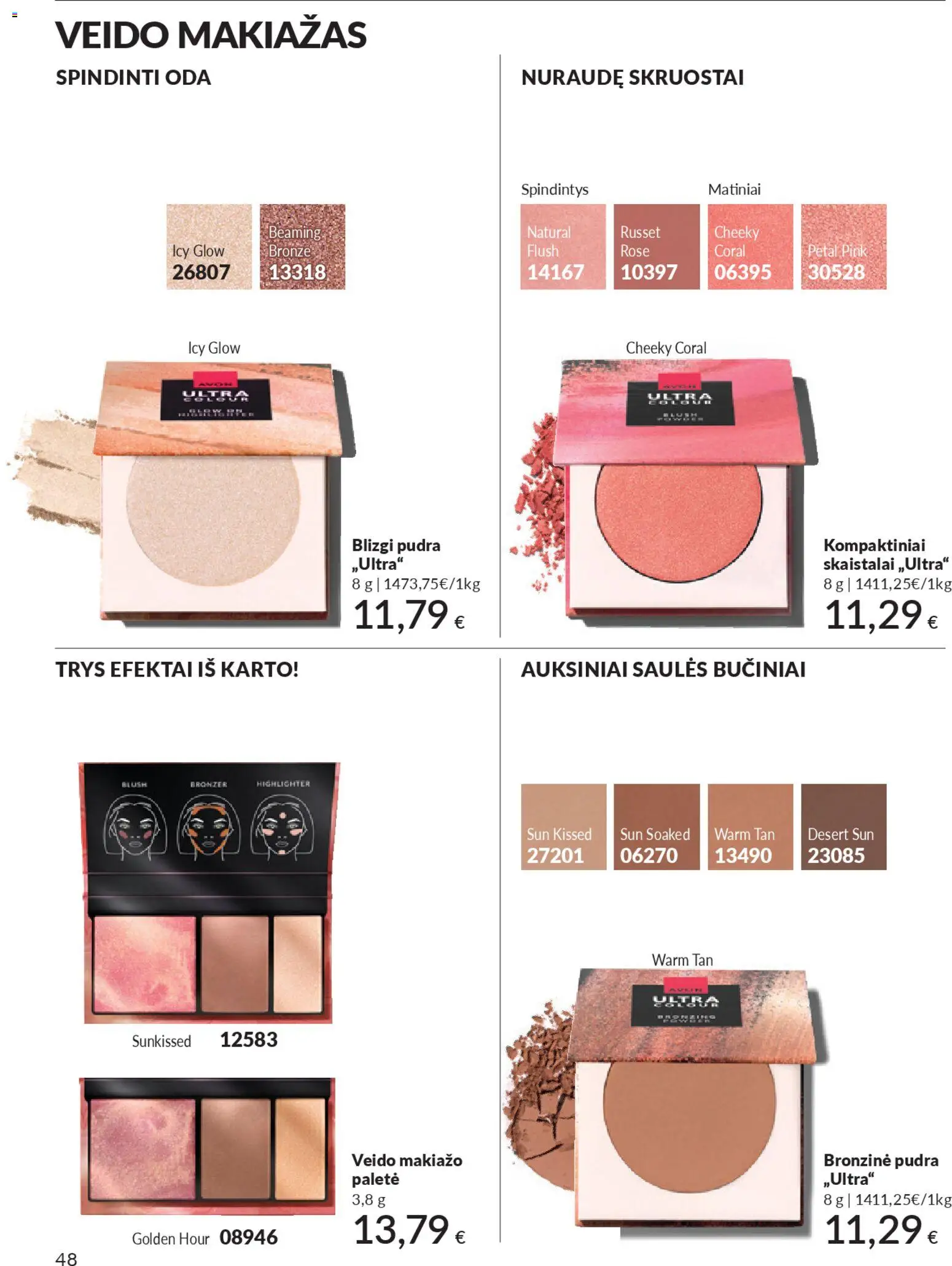 AVON akcijos nuo 01.01.2026 | Puslapis: 48 | Prekių: Makiažas, Pudra, Skaistalai