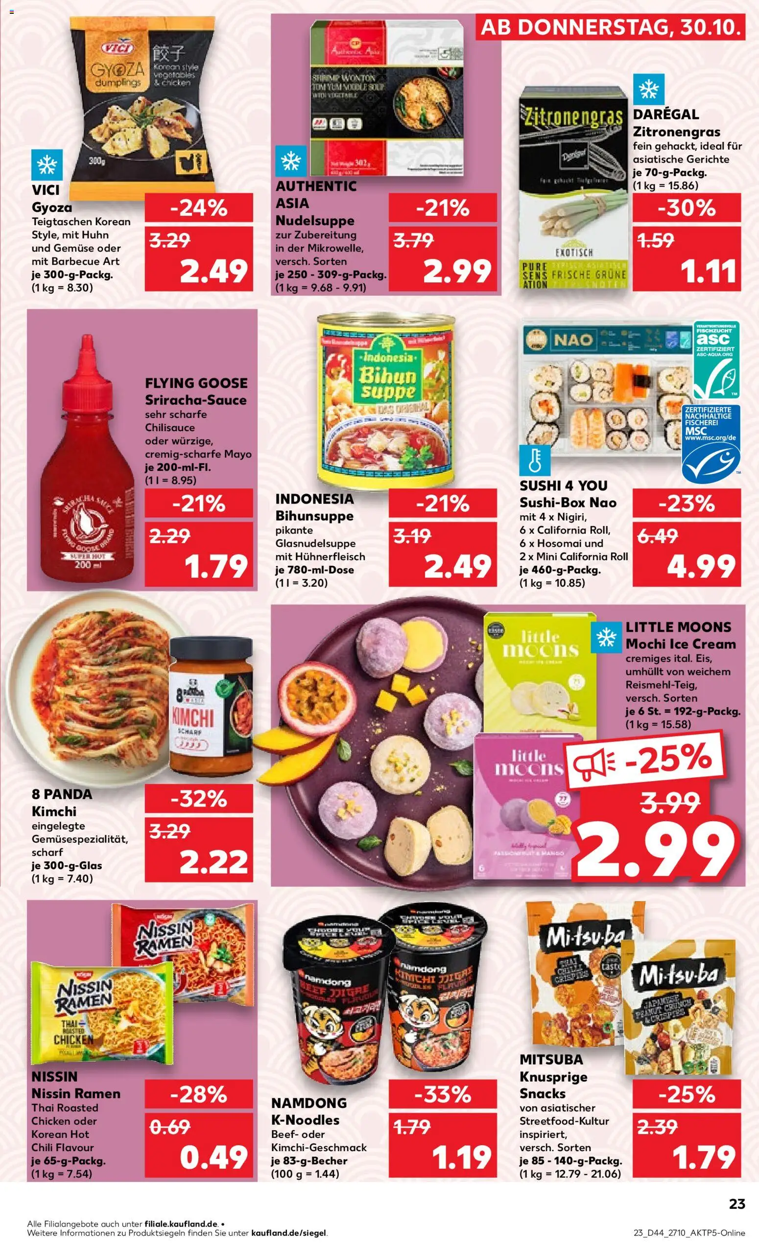 Kaufland prospekt Leipzig	 – gültig ab 30.10.2025 | Seite: 23 | Produkte: Chili, Hühnerfleisch, Hut, Mochi