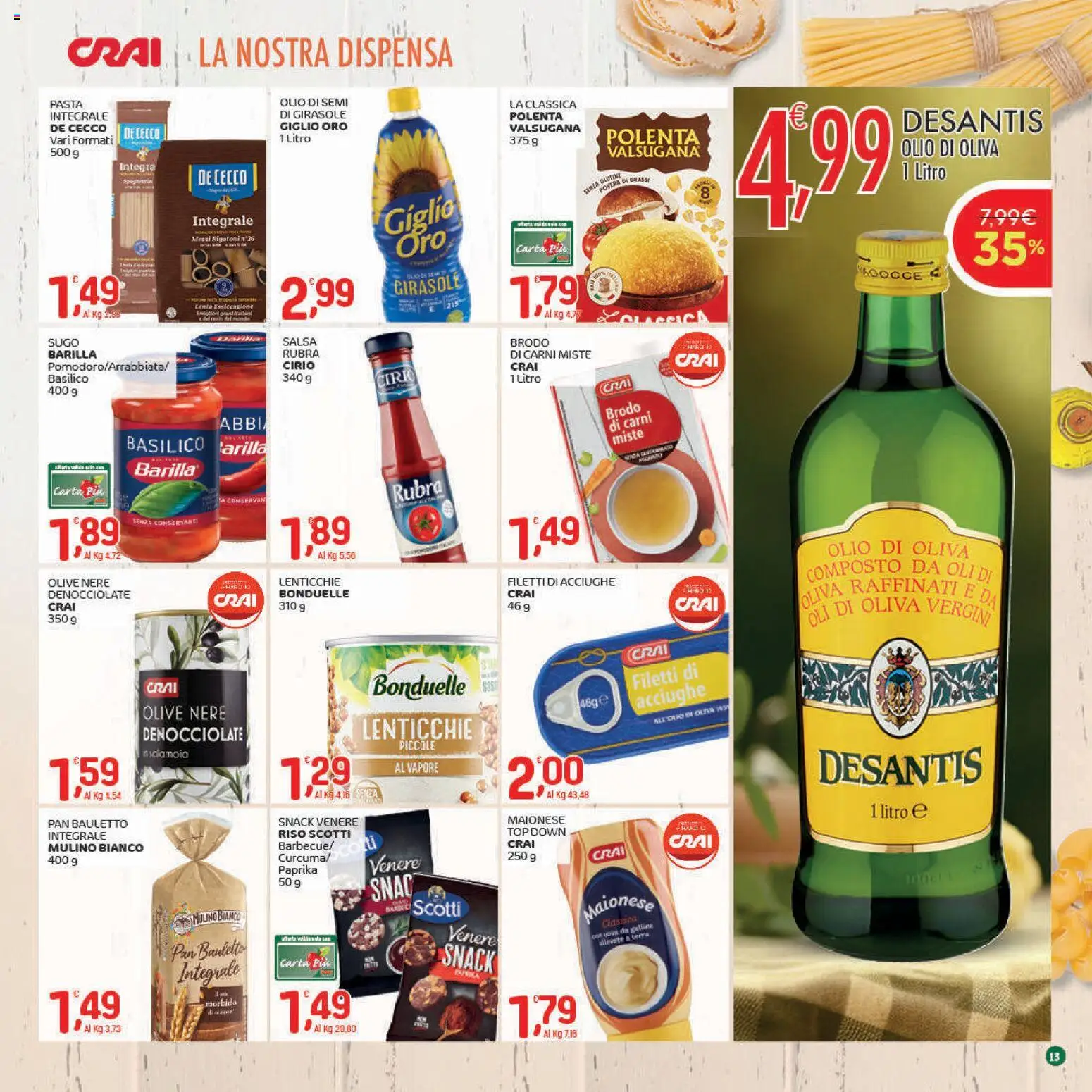 Volantino CRAI del 22.01.2026 | Pagina: 13 | Prodotti: Riso, Pasta, Basilico, Olio di Oliva