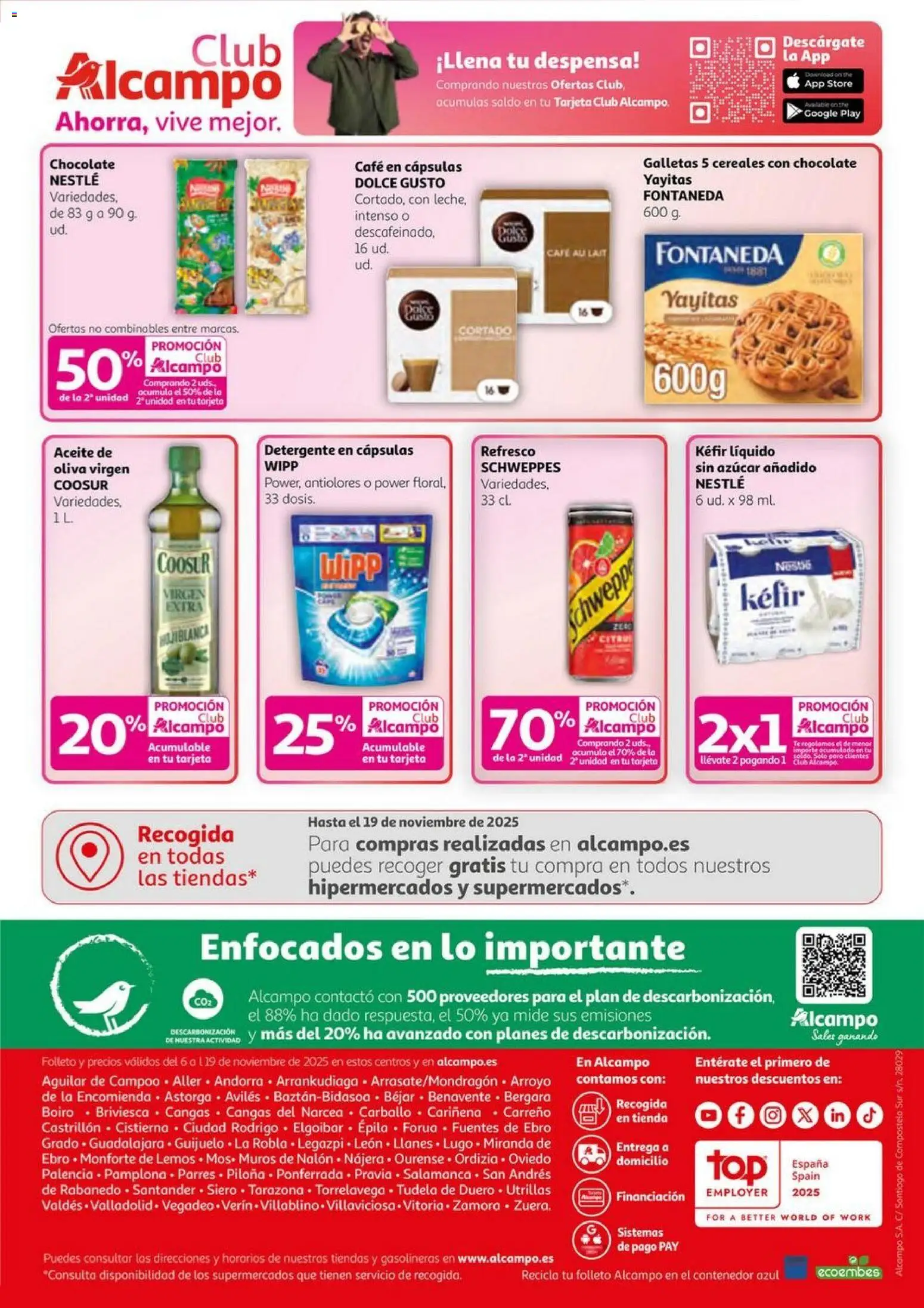 Alcampo - SM Nacional │ válido desde el 06.11.2025 | Página: 8 | Productos: Detergente, Café, Cereales, Té