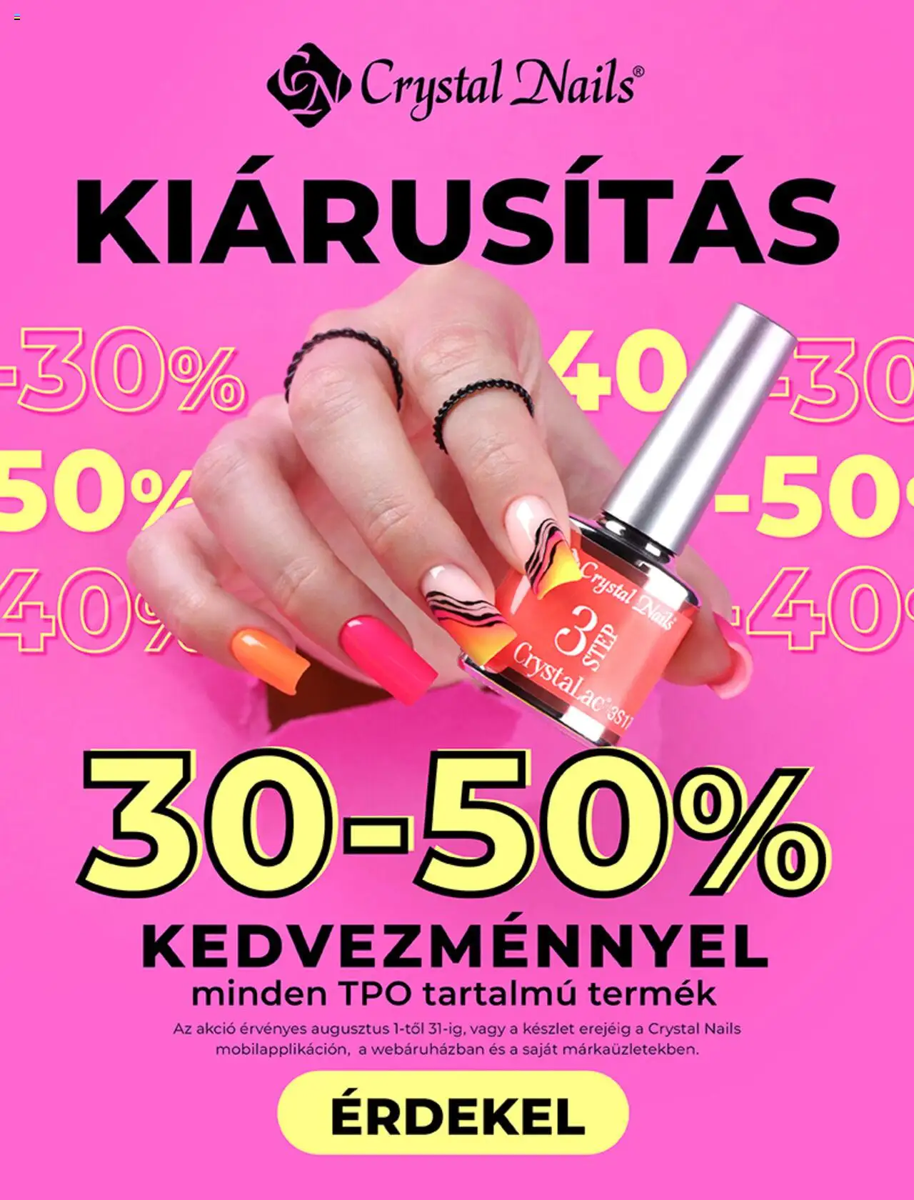 Crystal Nails akciós ujság - amely érvényes a következő dátumtól: 01.08.2025 | Oldal: 1