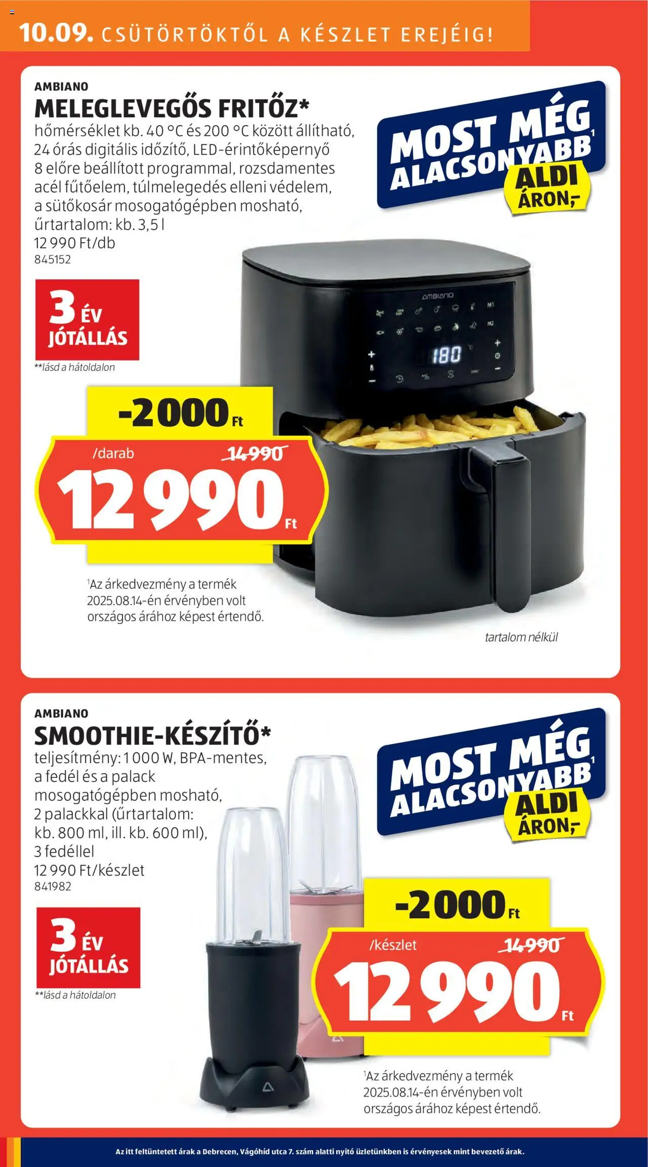 Aldi akciós ujság - amely érvényes a következő dátumtól: 09.10.2025 | Oldal: 4 | Termékek: Smoothie
