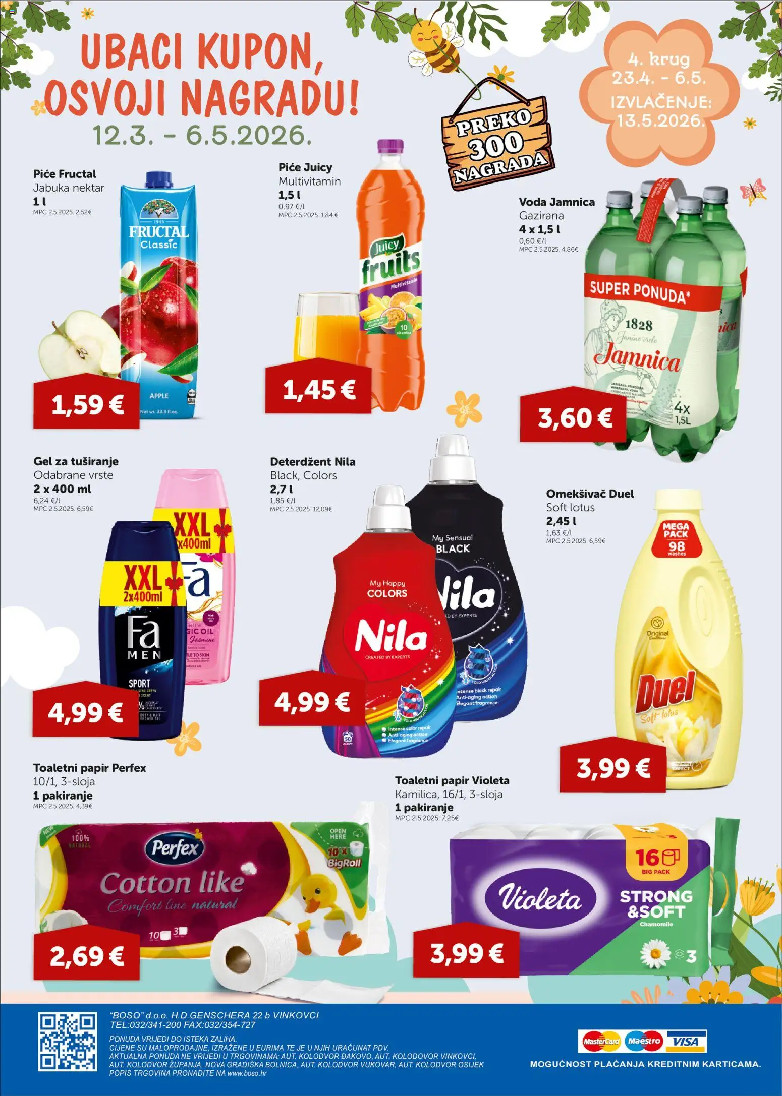 Boso katalog | vrijedi od 30.04.2026 | Stranica: 20 | Proizvodi: Gel za tuširanje, Omekšivač, Deterdžent, Voda
