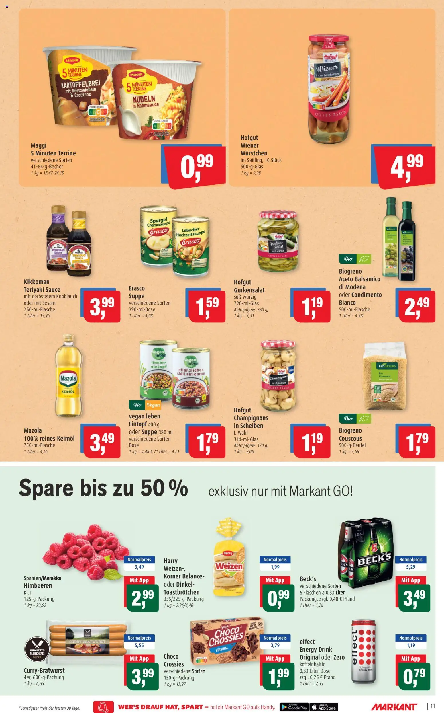 Markant Prospekt 	 – gültig ab 16.03.2026 | Seite: 11 | Produkte: Himbeeren, Energy, Knoblauch, Chili