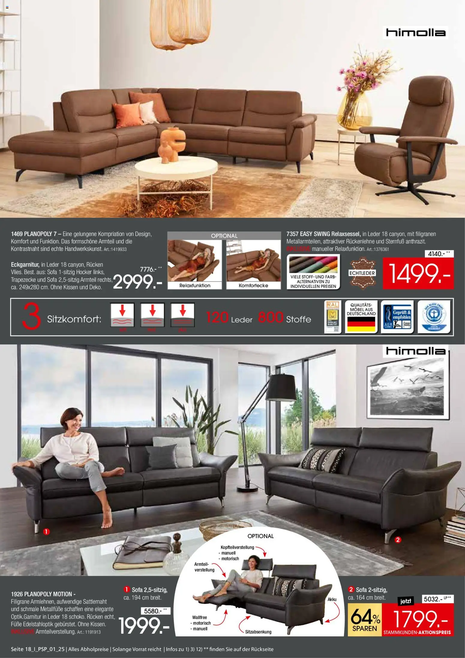 Zurbrüggen  Polstermöbel-Spezial – gültig ab 27.10.2025 | Seite: 18 | Produkte: Hocker, Kissen, Sofa