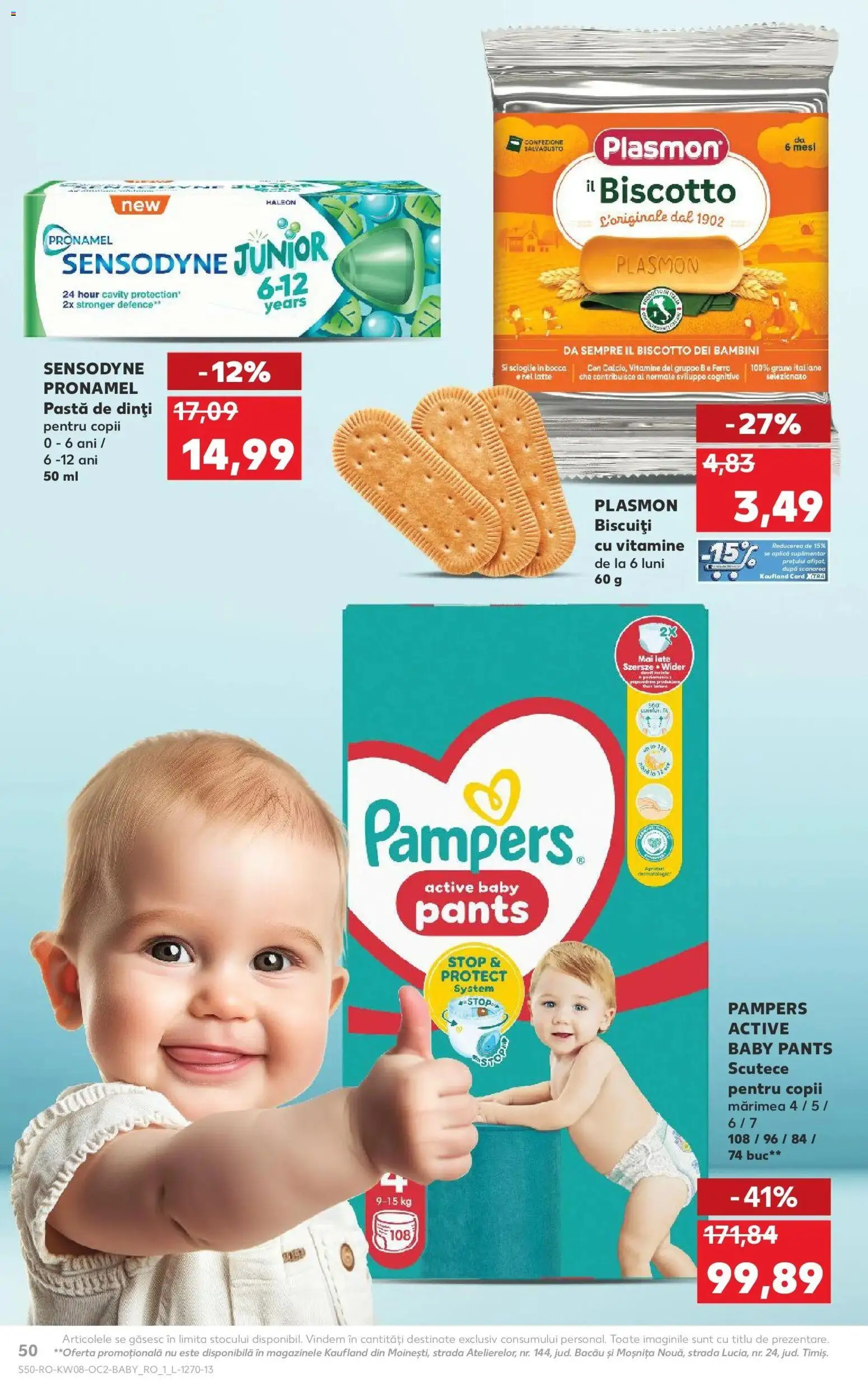 Noul catalog Kaufland – valabil de la 18.02.2026 | Pagină: 50 | Produse: Pirinç gevreği, Pastă de dinți, Biscuiți, Scutece