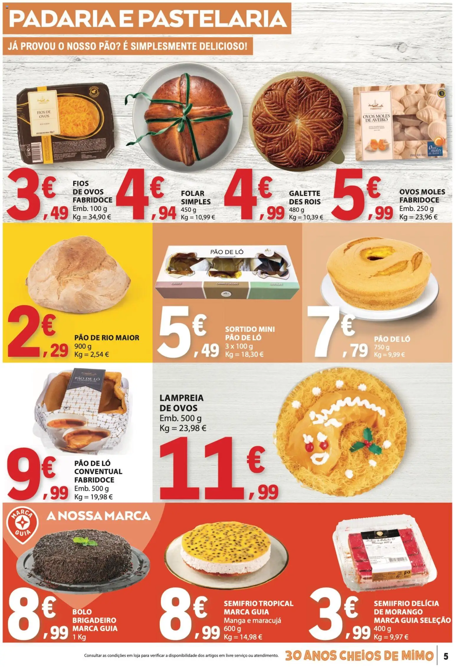 E.Leclerc folheto │ válido de 19.03.2026 | Página: 5 | Produtos: Padaria, Bolo, Ovos, Chocolate