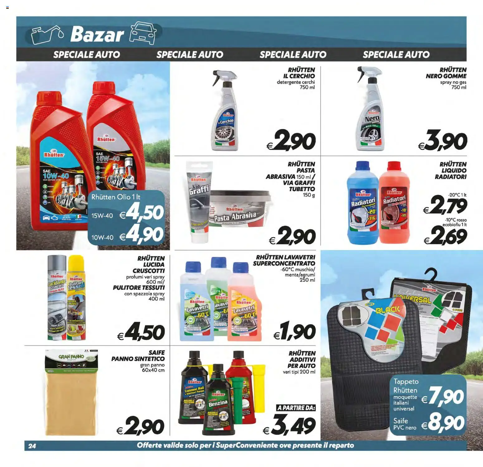 Volantino SuperConveniente del 13.01.2026 | Pagina: 24 | Prodotti: Spazzola, Detergente, Pasta, Tappeto