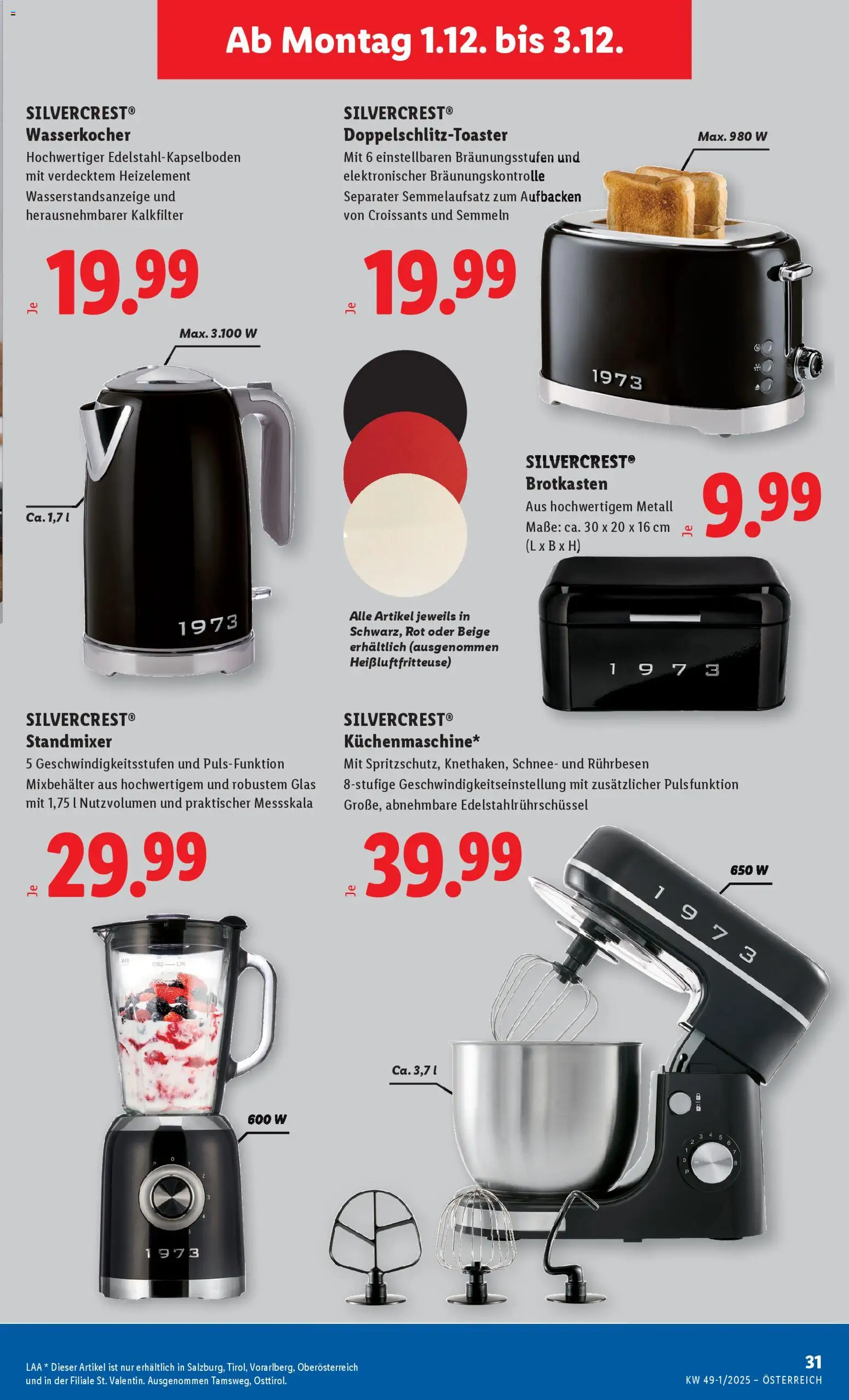 Lidl Flugblatt - Altenmarkt im Pongau, St. Johann im Pongau, Zell am See gültig ab 27.11.2025 | Seite: 35 | Produkte: Wasserkocher, Rührbesen