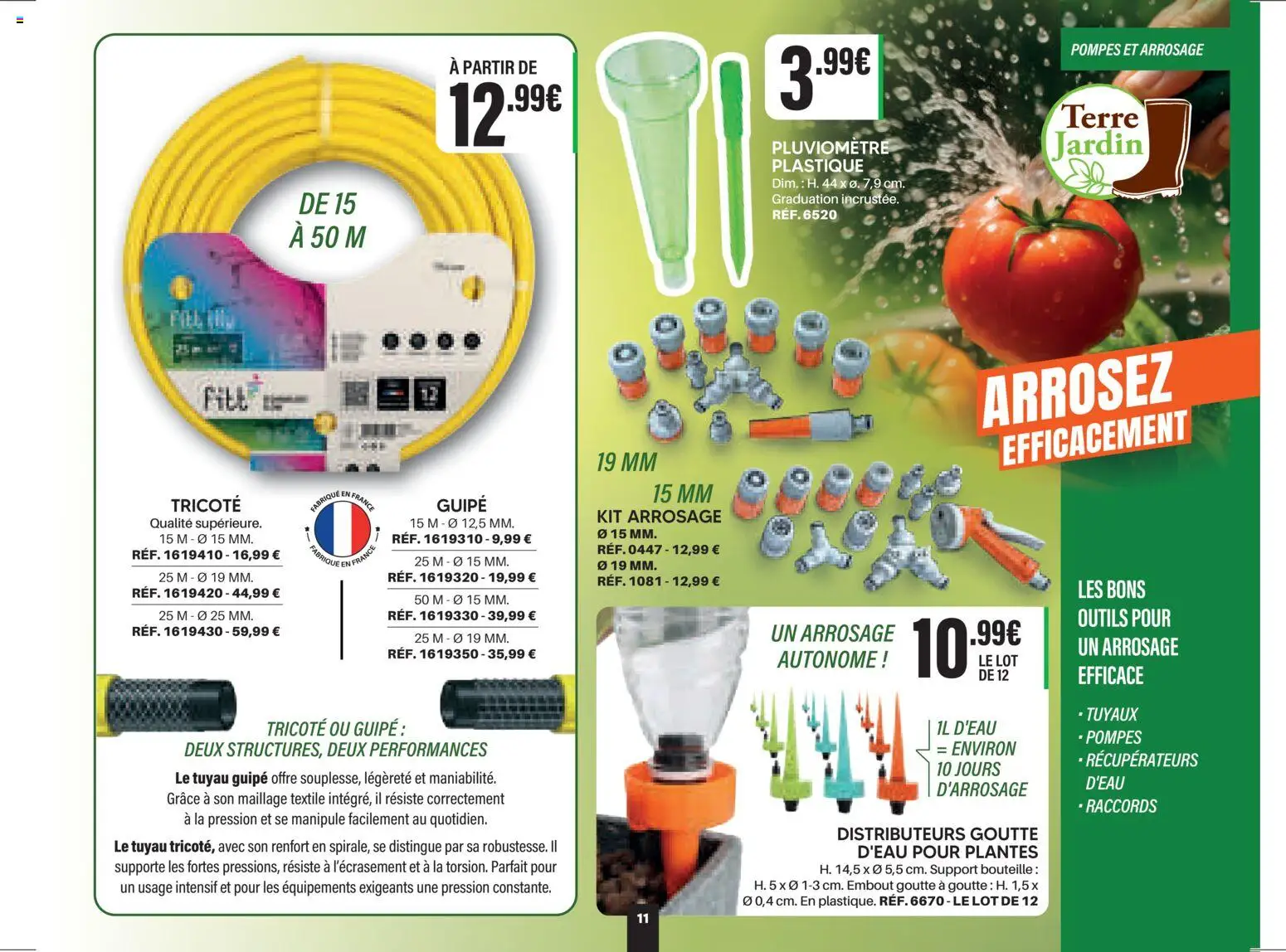 {H1} | Page: 11 | Produits: Plantes, Tuyau