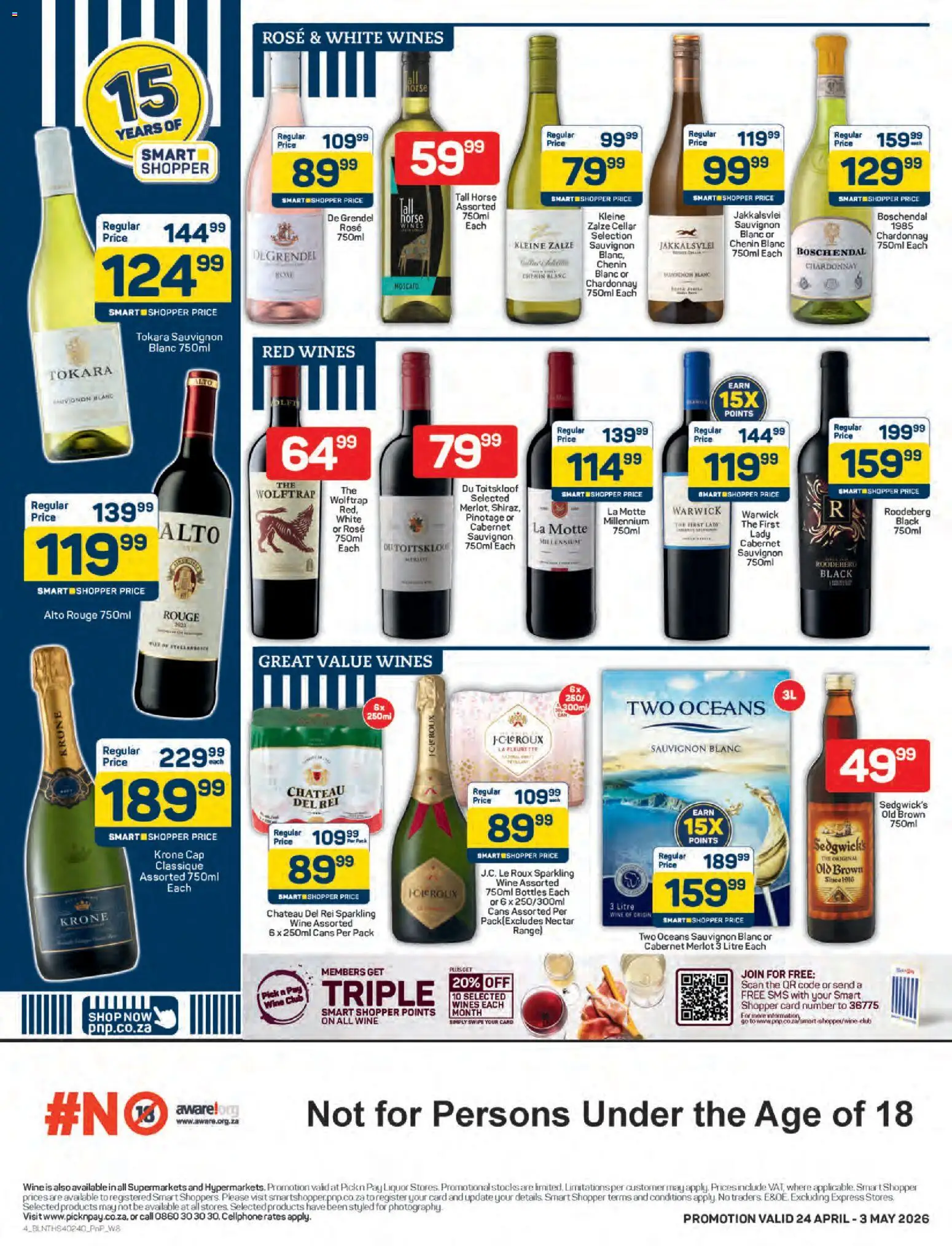 New Pick n Pay catalogue – valid from 24.04.2026 | Page: 4 | Products: Cap, Wine