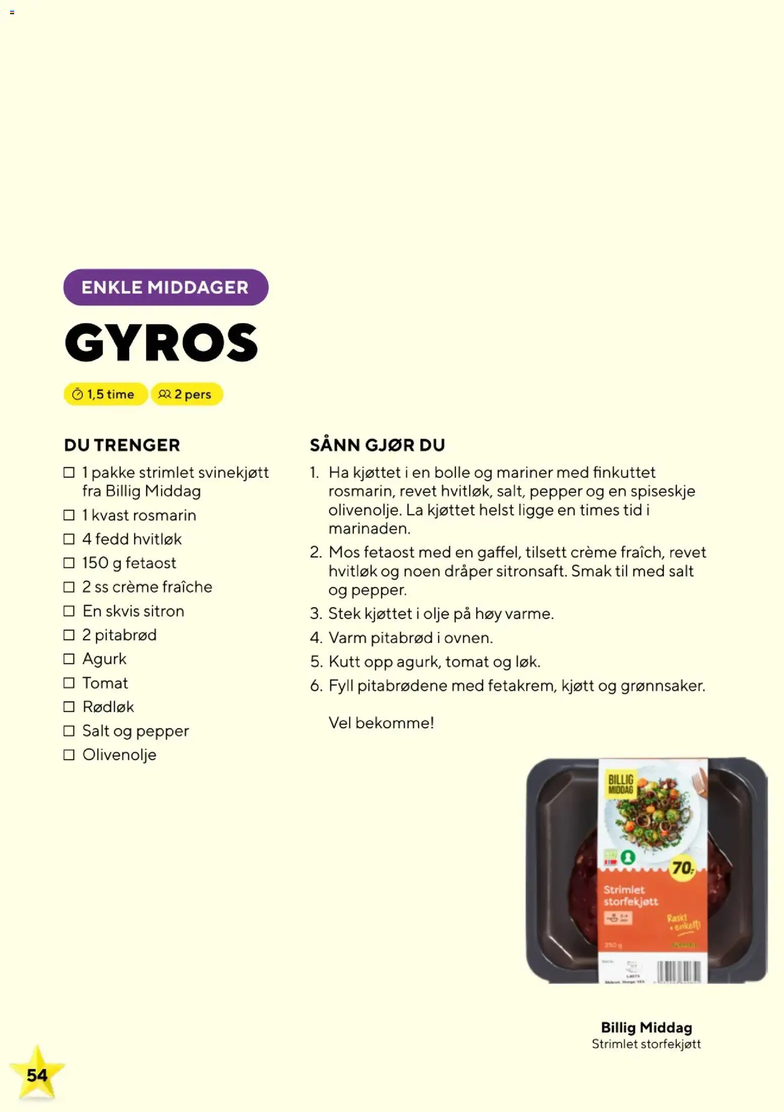 {H1} | Side: 54 | Produkter: Fetaost, Lammekød, Суміш дитяча, Sitron