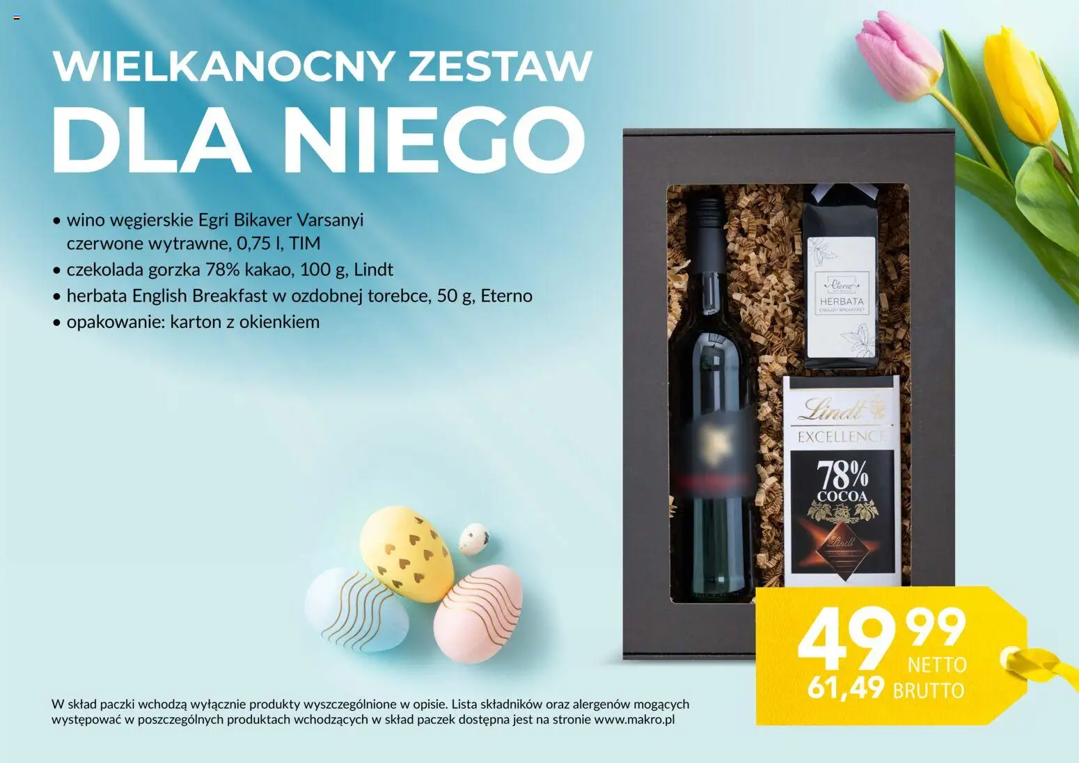 Makro gazetka - Wielkanocne zestawy od 17.03.2026 | Strona: 4 | Produkty: Czekolada gorzka, Czekolada, Wino, Herbata