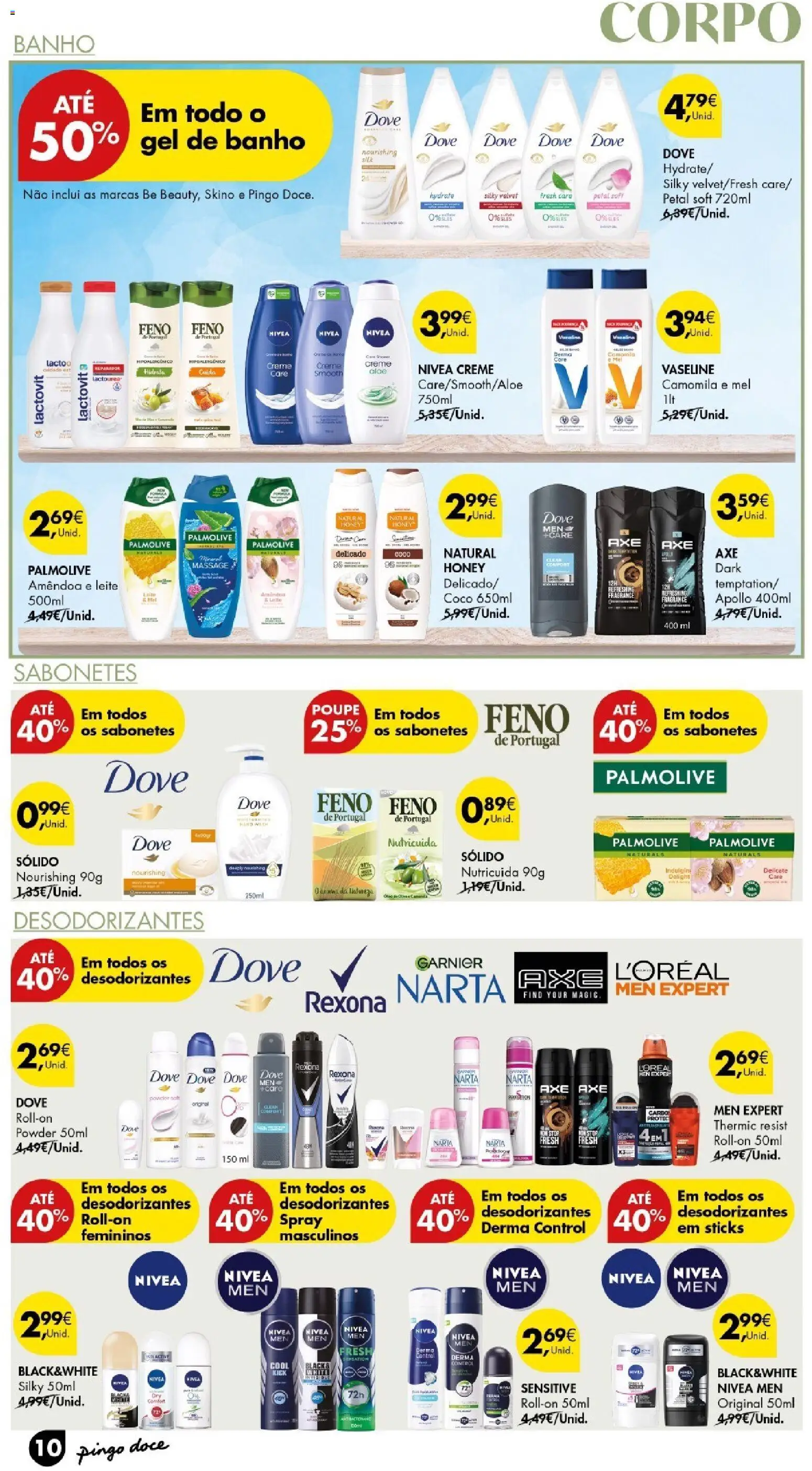 Pingo Doce - Cabazes de Natal │ válido de 16.12.2025 | Página: 10 | Produtos: Gel de banho, Leite, Banho, Creme