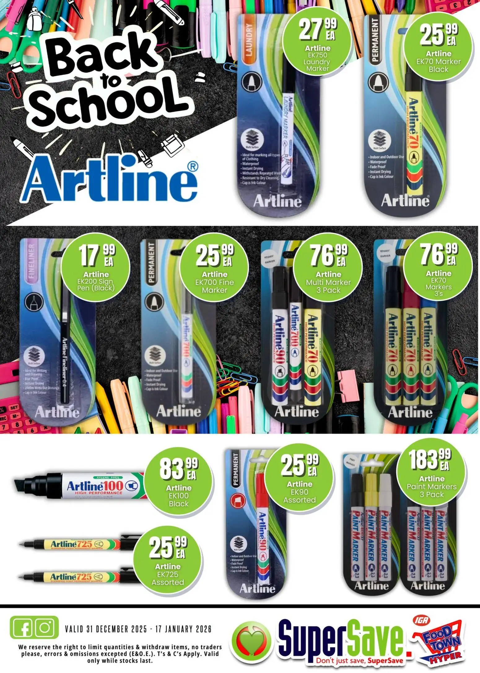 New Super Save catalogue – valid from 14.01.2026 | Page: 1 | Products: Cap, Paint, Pen