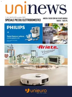 Anteprima del volantino Unieuro Piccoli Elettrodomestici catalogo valido a partire dal 19.09.2025