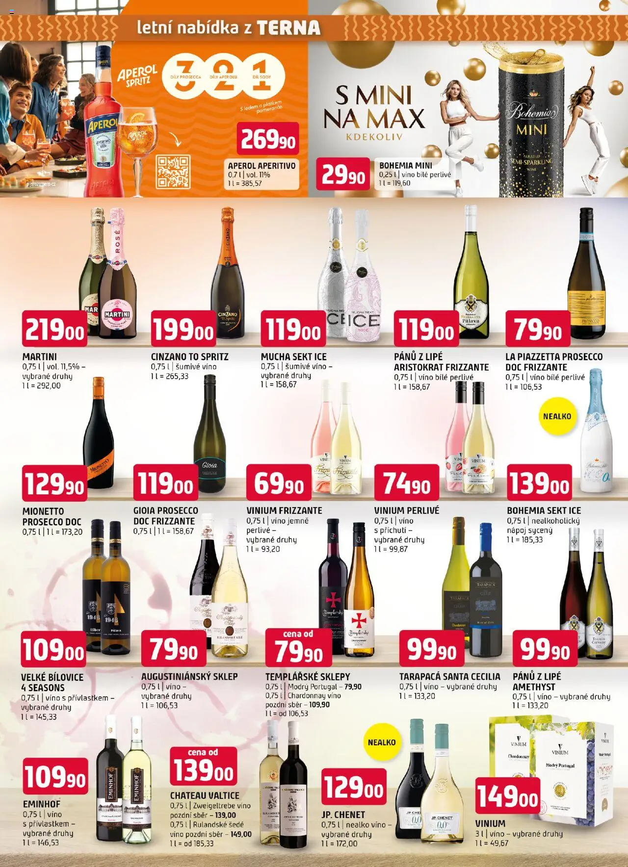 Terno leták od 13.08.2025 | Strana: 22 | Produkty: Tarapaca, Víno, Mionetto, Mucha sekt