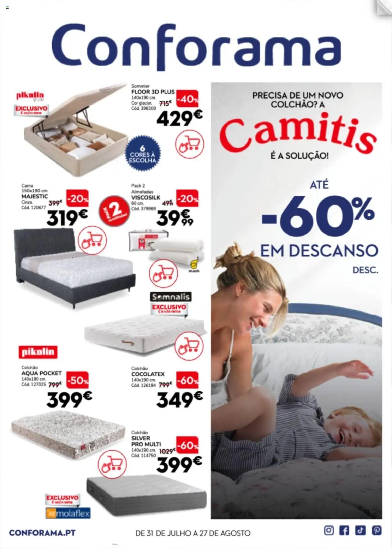Conforama folheto │ válido de 31.07.2025 | Página: 1 | Produtos: Colchão