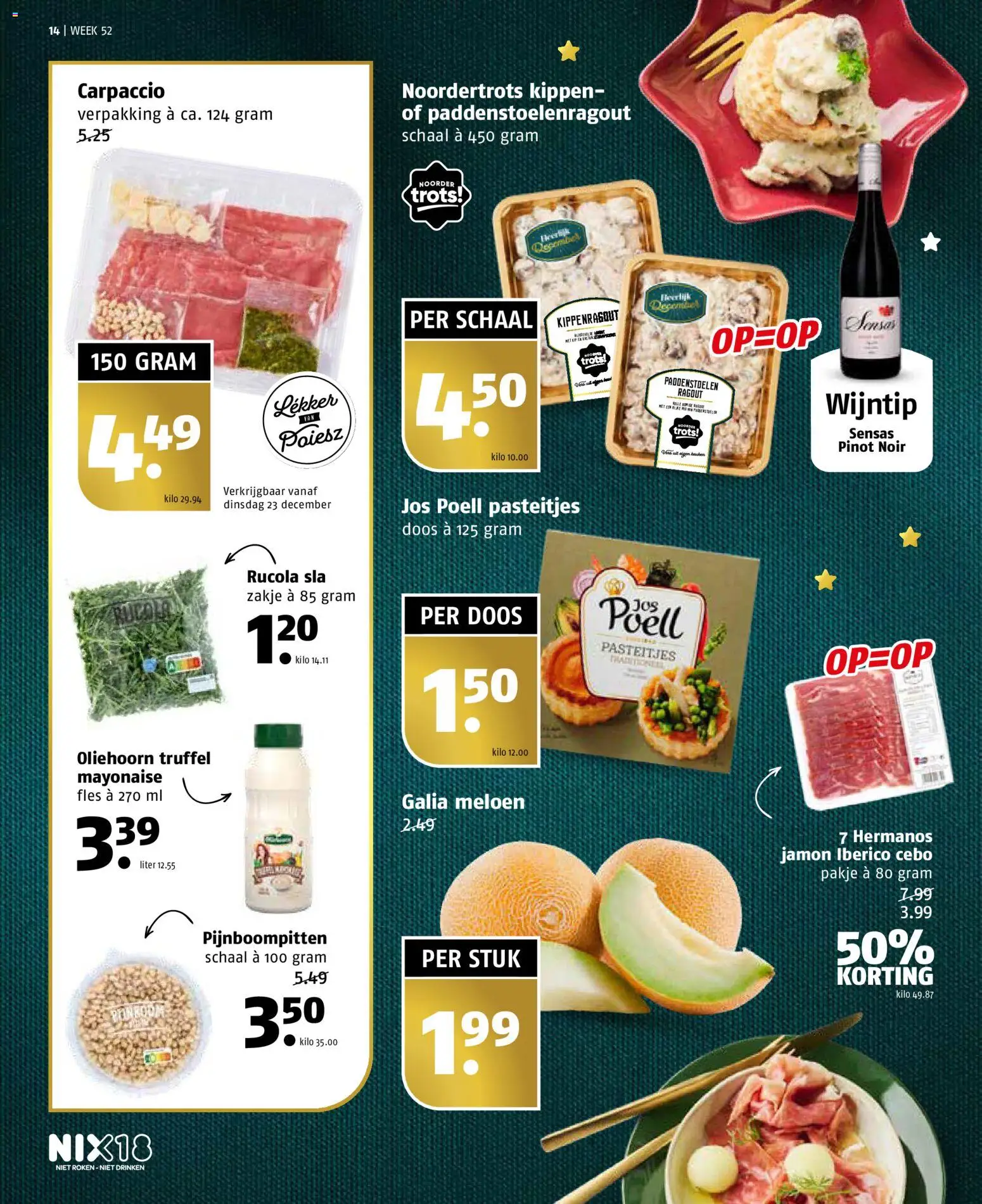 {H1} | Pagina: 14 | Producten: Meloen, Sla, Rucola, Calvados