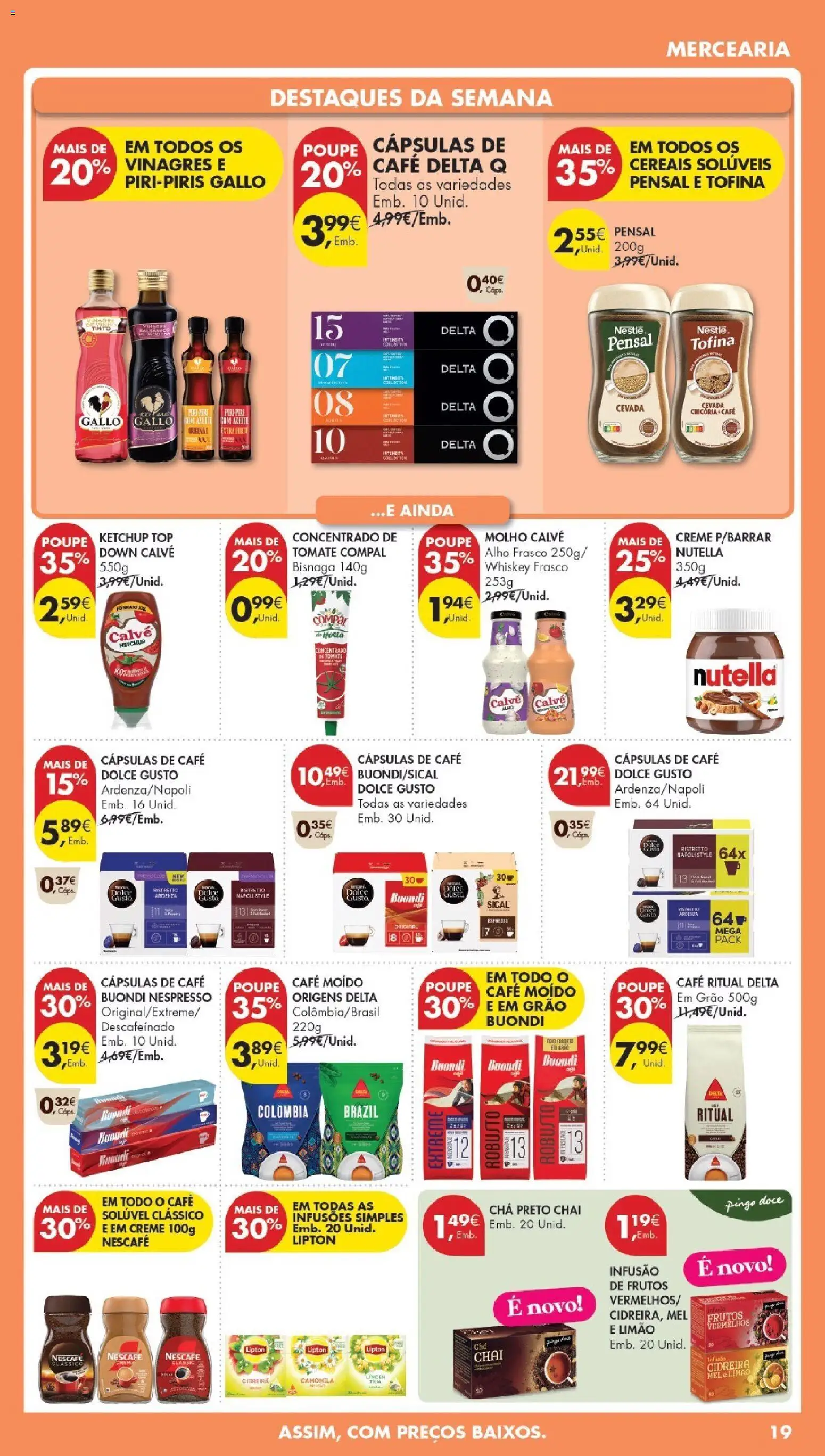Pingo Doce Poupe Esta Semana Madeira │ válido de 21.04.2026 | Página: 19 | Produtos: Café, Mel, Tomate, Cereais